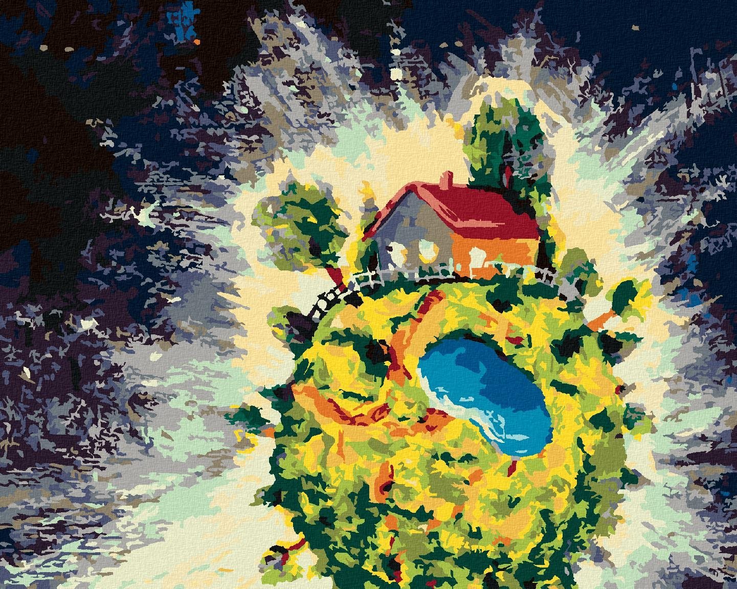 Zuty - Malování Podle Čísel - Malý Princ A Jeho Planeta, 40X50 Cm, Plátno