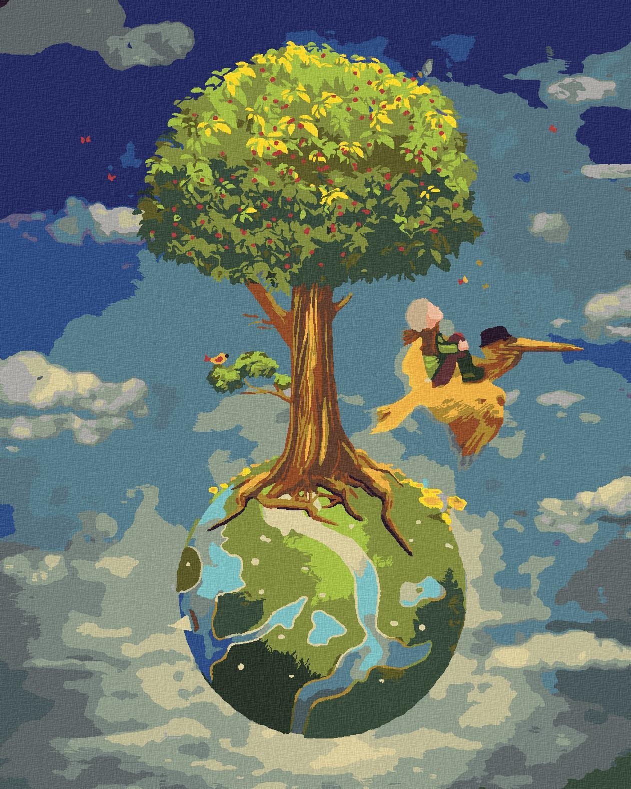 Zuty - Malování Podle Čísel - Malý Princ A Pelikán, 40X50 Cm, Plátno