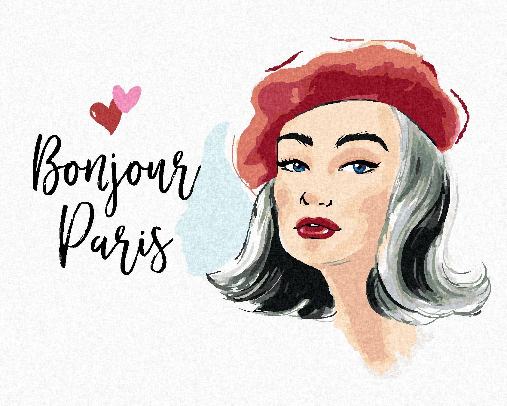 Zuty - Malování Podle Čísel - Ahoj Paříži, 40X50 Cm, Plátno