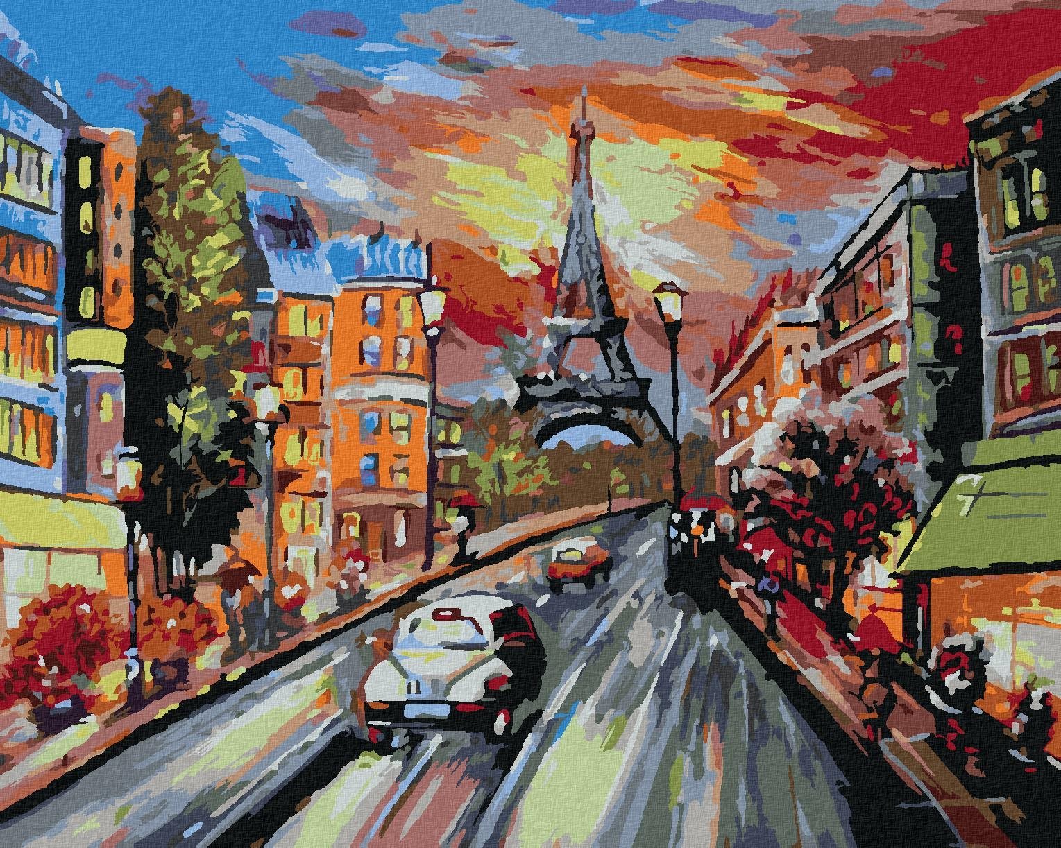 Zuty - Malování Podle Čísel - Barevná Paříž, 80X100 Cm, Plátno