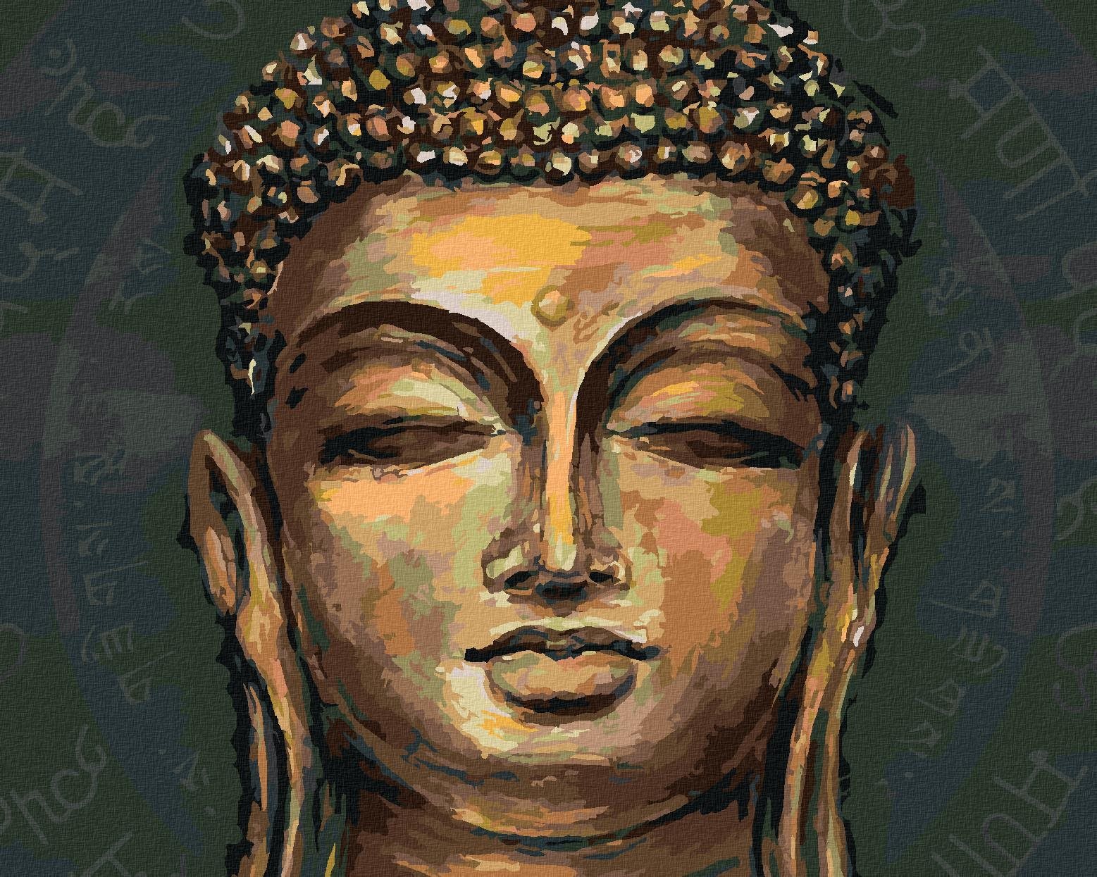 Zuty - Malování Podle Čísel - Zlatý Buddha, 40X50 Cm, Plátno