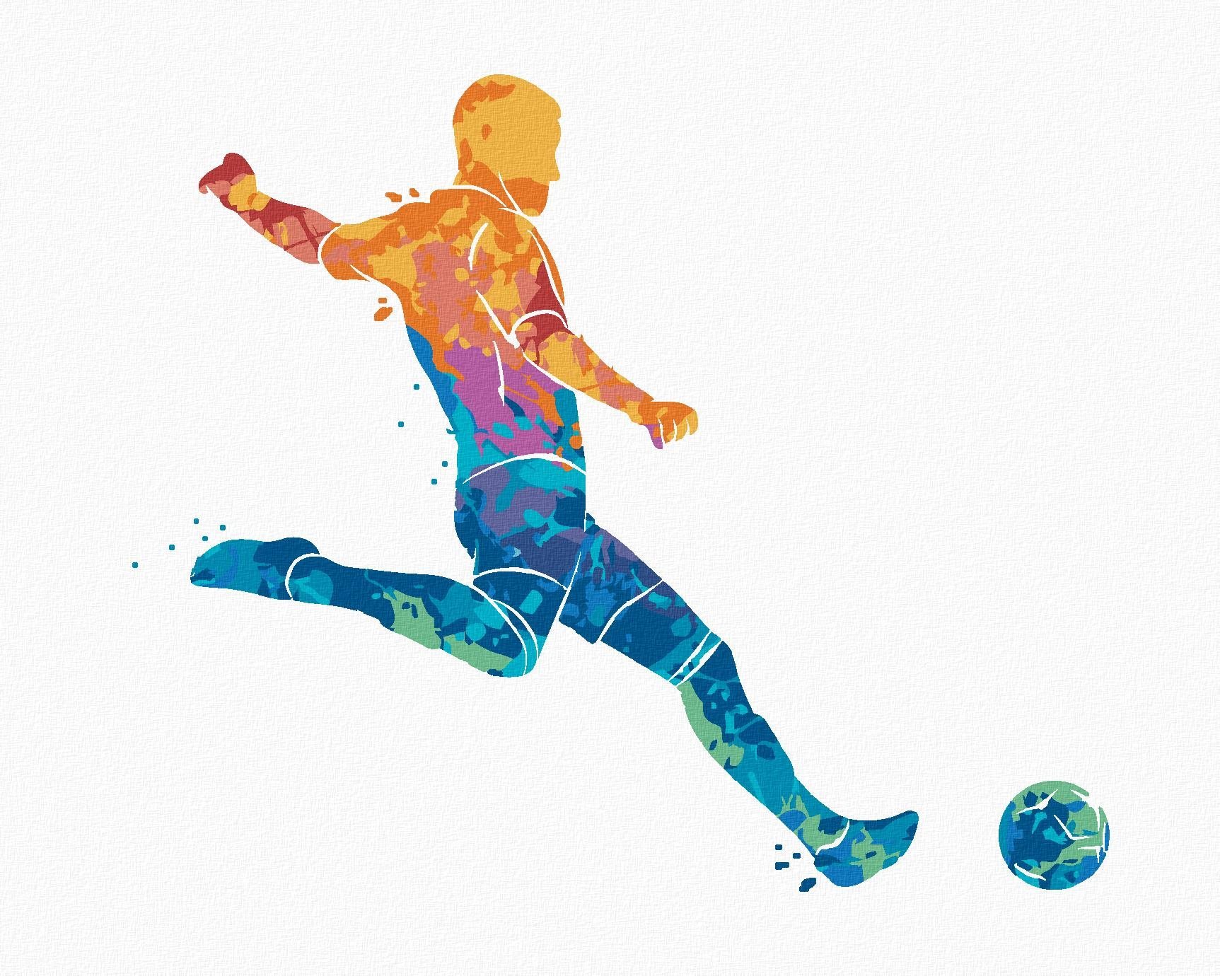 Zuty - Malování Podle Čísel - Fotbalista, 80X100 Cm, Plátno