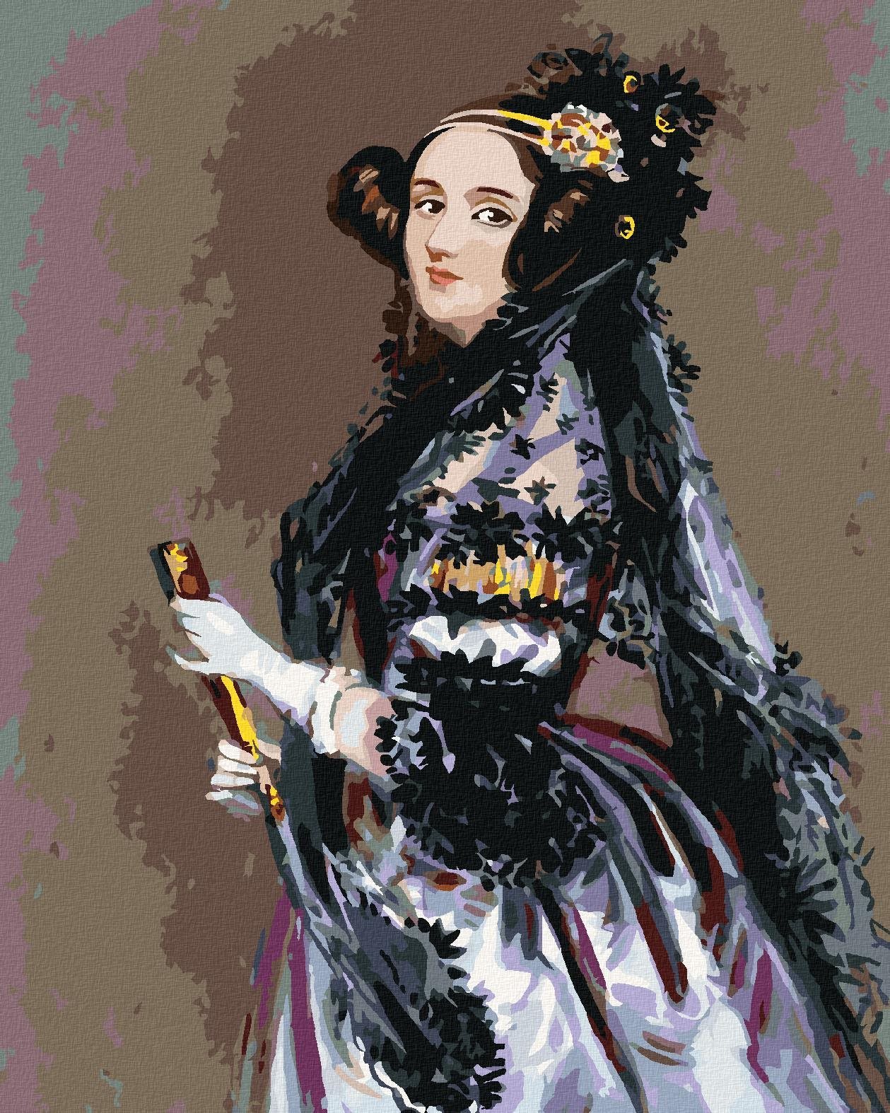 Zuty - Malování Podle Čísel - Portrét Ada Lovelace (Alfred Edward Chalon), 40X50 Cm, Plátno