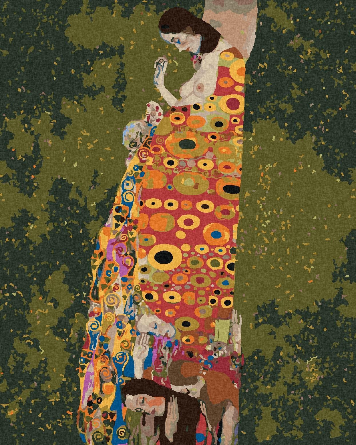 Zuty - Malování Podle Čísel - Naděje Ii (G. Klimt), 80X100 Cm, Plátno+Rám