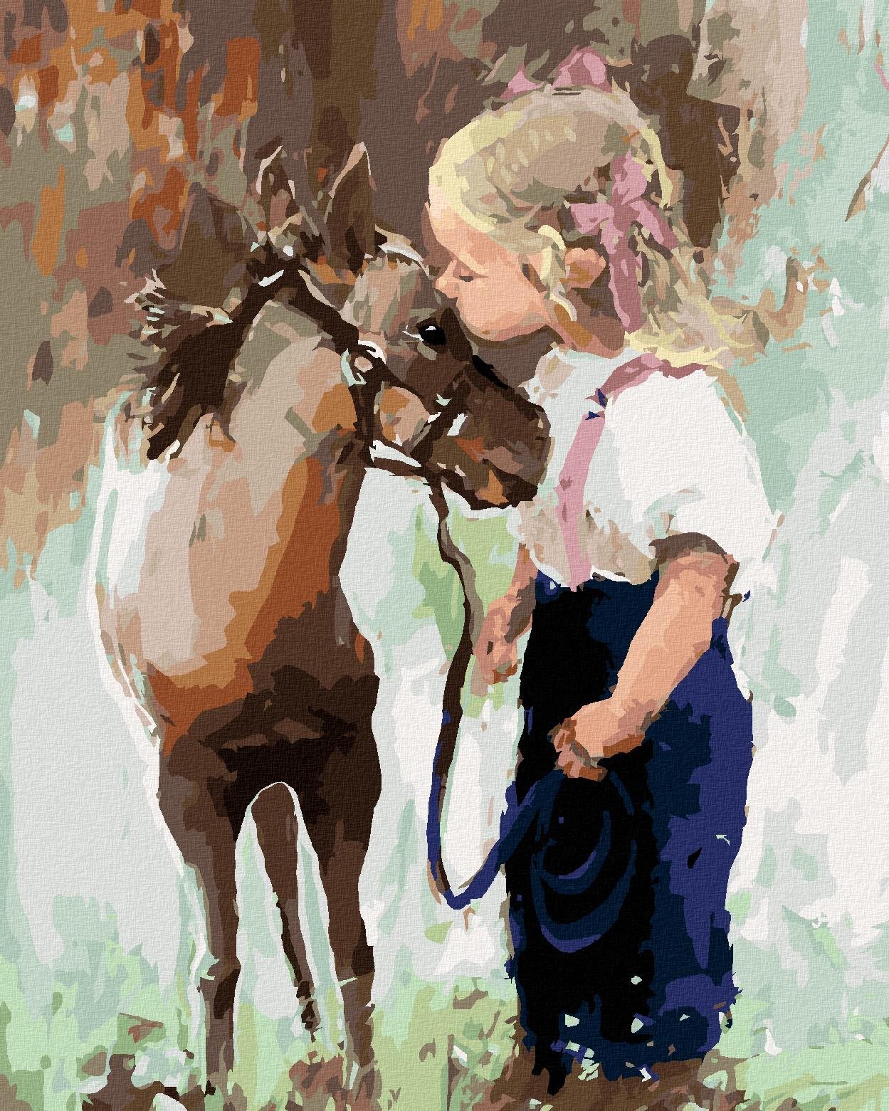 Zuty - Malování Podle Čísel - Holčička A Poník, 40X50 Cm, Plátno