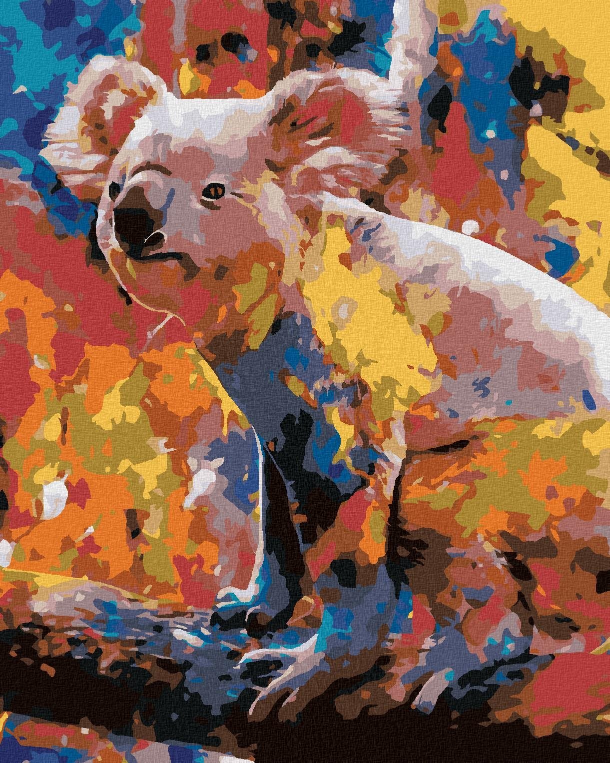 Zuty - Malování Podle Čísel - Barevná Koala, 80X100 Cm, Plátno