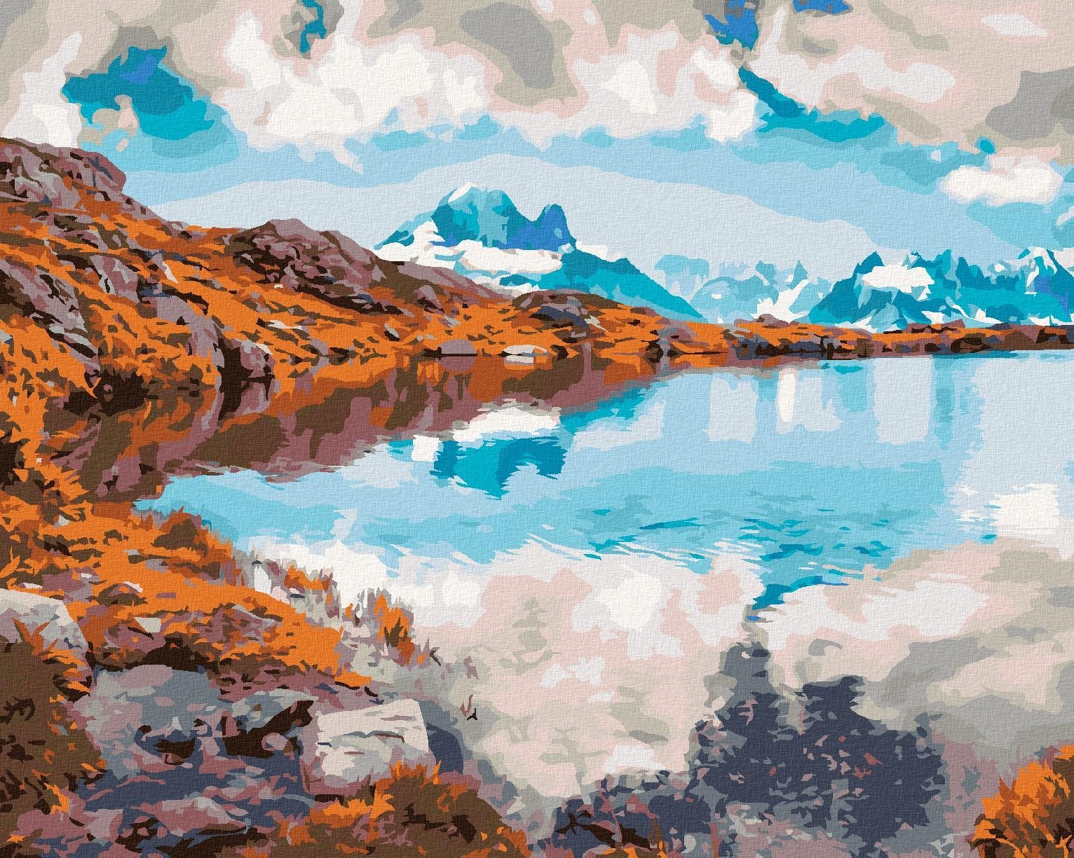 Zuty - Malování Podle Čísel - Ráno Na Jezeře Lac Blanc, 40X50 Cm, Plátno