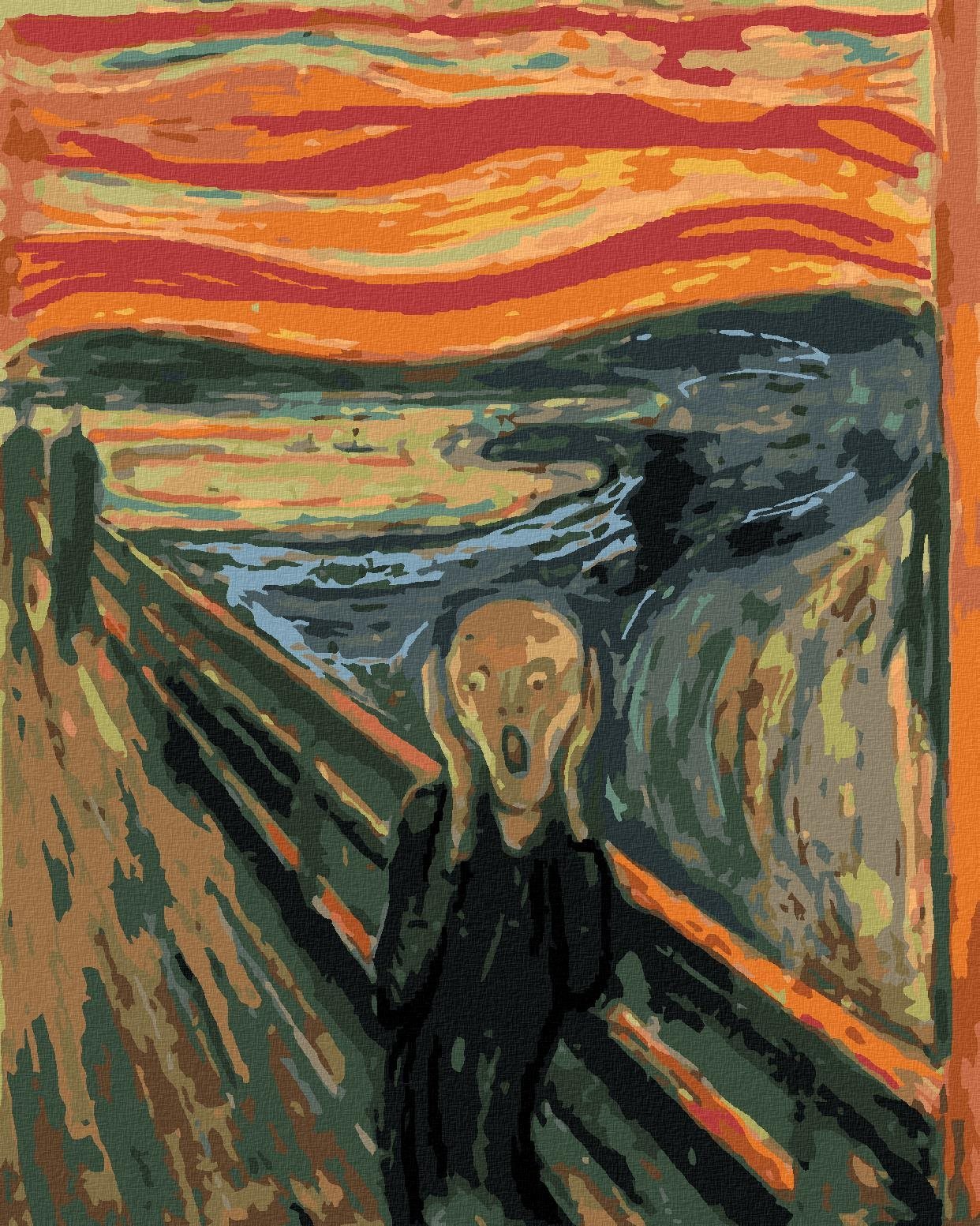 Zuty - Malování Podle Čísel - Výkřik Ii (E. Munch), 80X100 Cm, Plátno+Rám