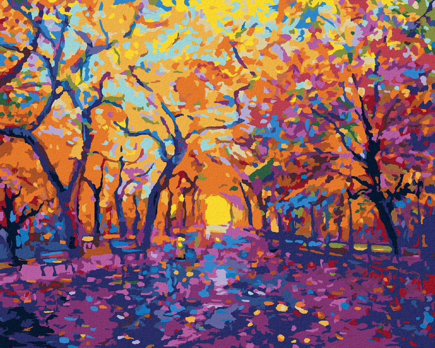 Zuty - Malování Podle Čísel - Podzimní Listí, 40X50 Cm, Plátno