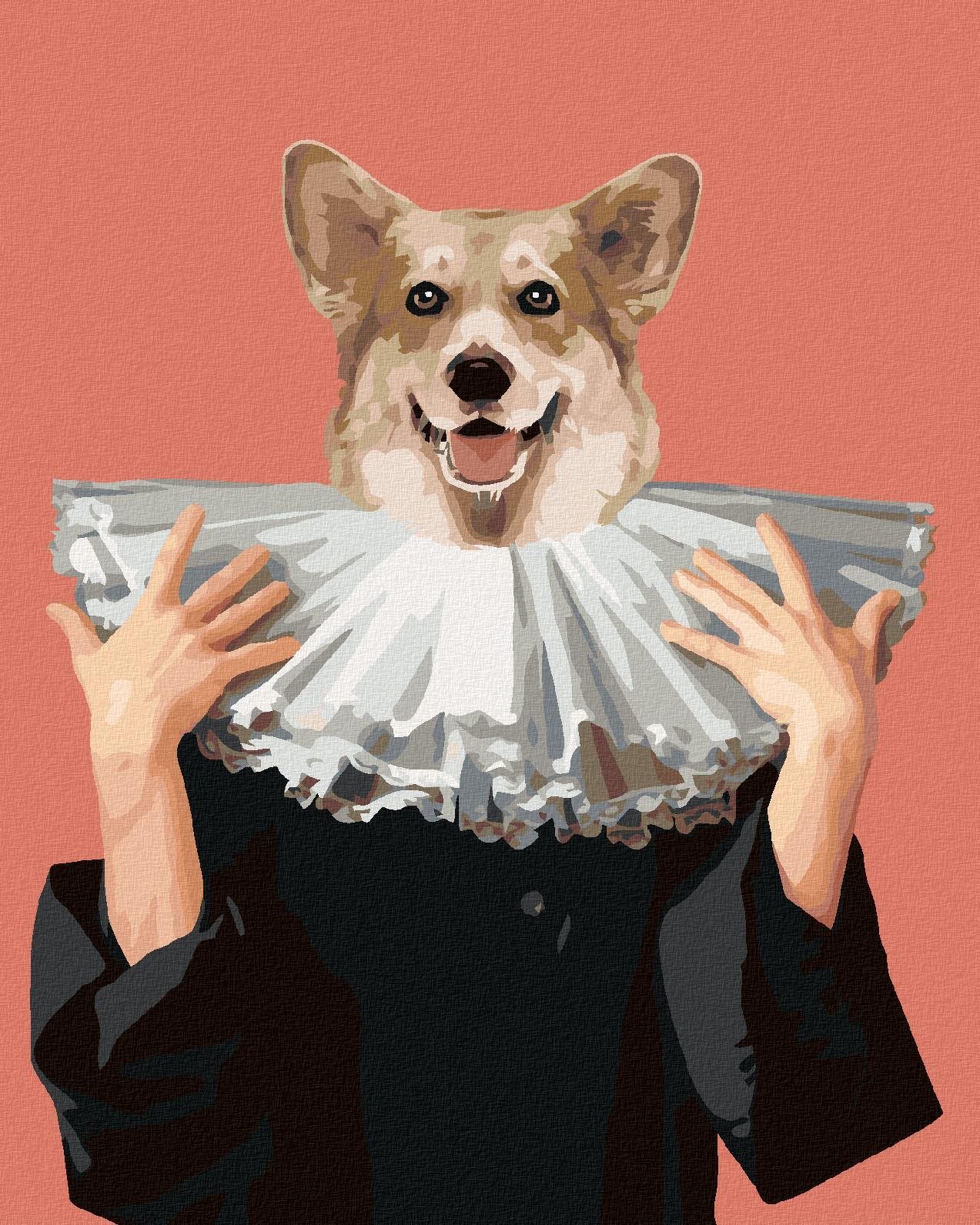 Zuty - Malování Podle Čísel - Královský Pes, 40X50 Cm, Plátno+Rám