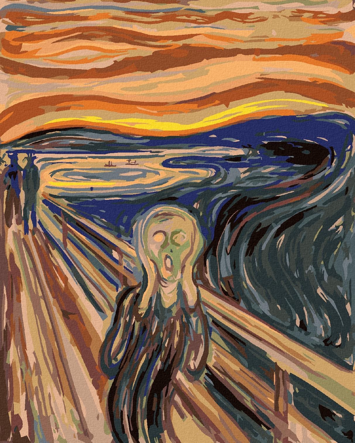 Zuty - Malování Podle Čísel - Výkřik (E. Munch), 80X100 Cm, Plátno+Rám