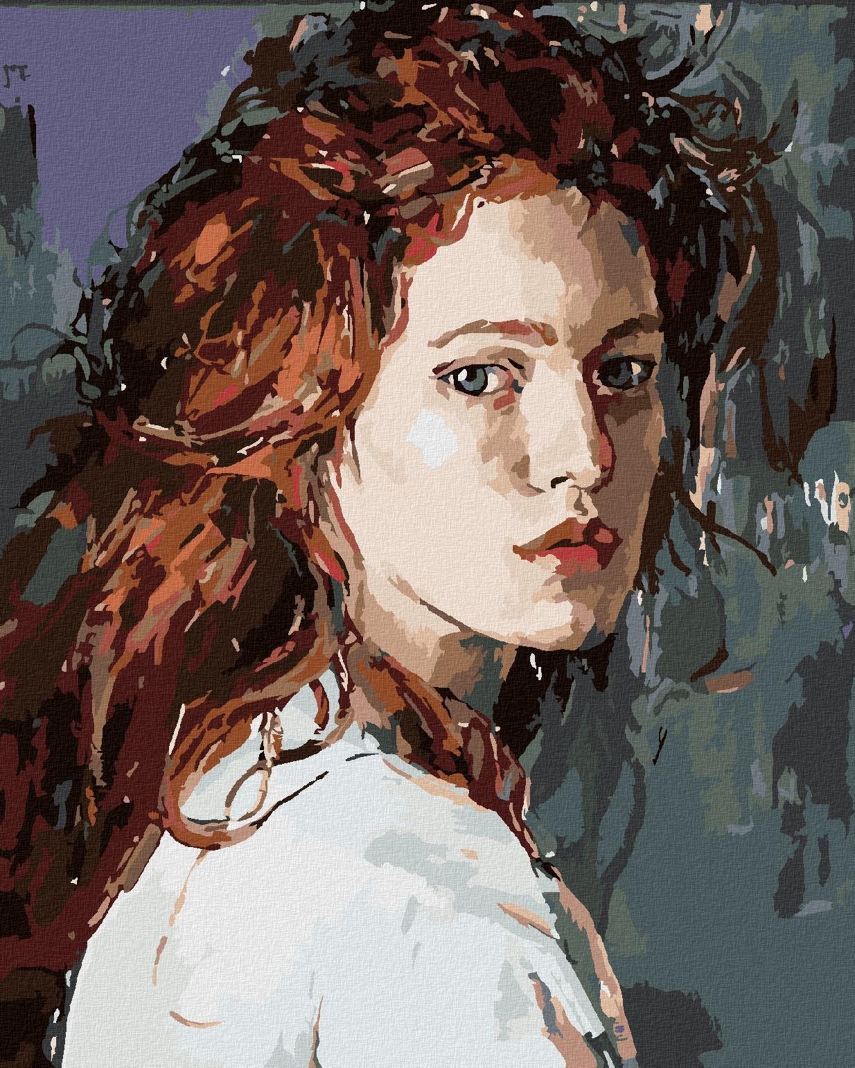 Zuty - Malování Podle Čísel - Malovaná Žena Se Zrzavými Vlasy, 40X50 Cm, Plátno+Rám