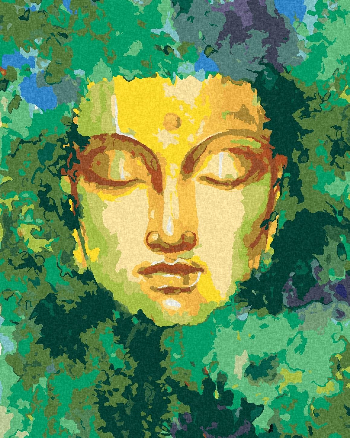 Zuty - Malování Podle Čísel - Buddha A Příroda, 40X50 Cm, Plátno