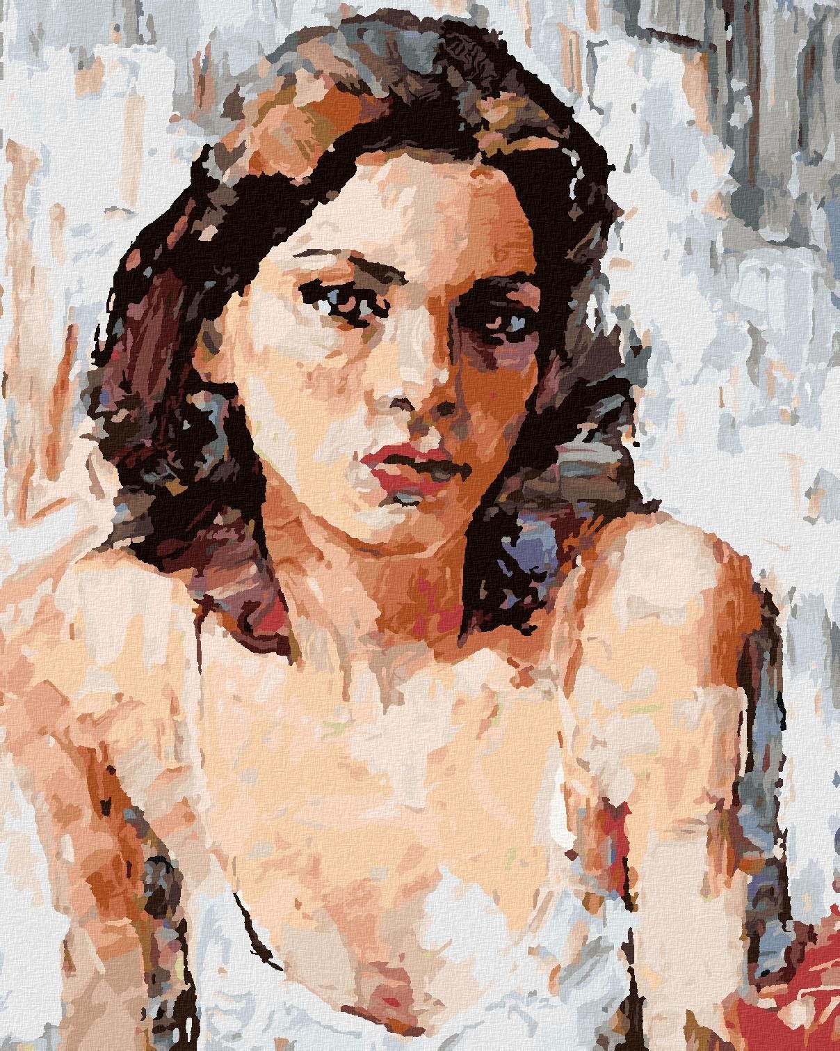Zuty - Malování Podle Čísel - Malovaná Žena Portrét, 80X100 Cm, Plátno+Rám