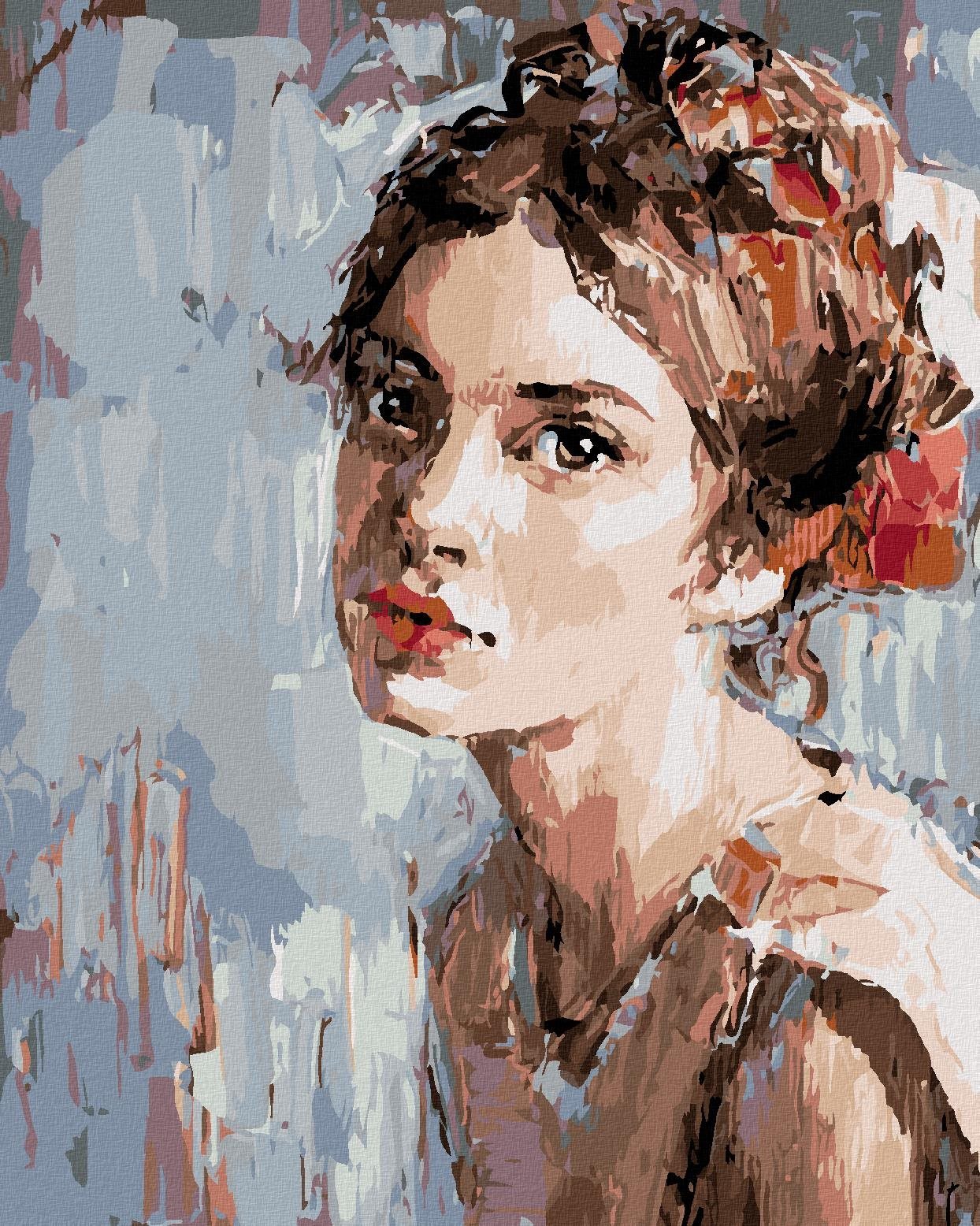 Zuty - Malování Podle Čísel - Tajemná Malovaná Žena, 80X100 Cm, Plátno+Rám