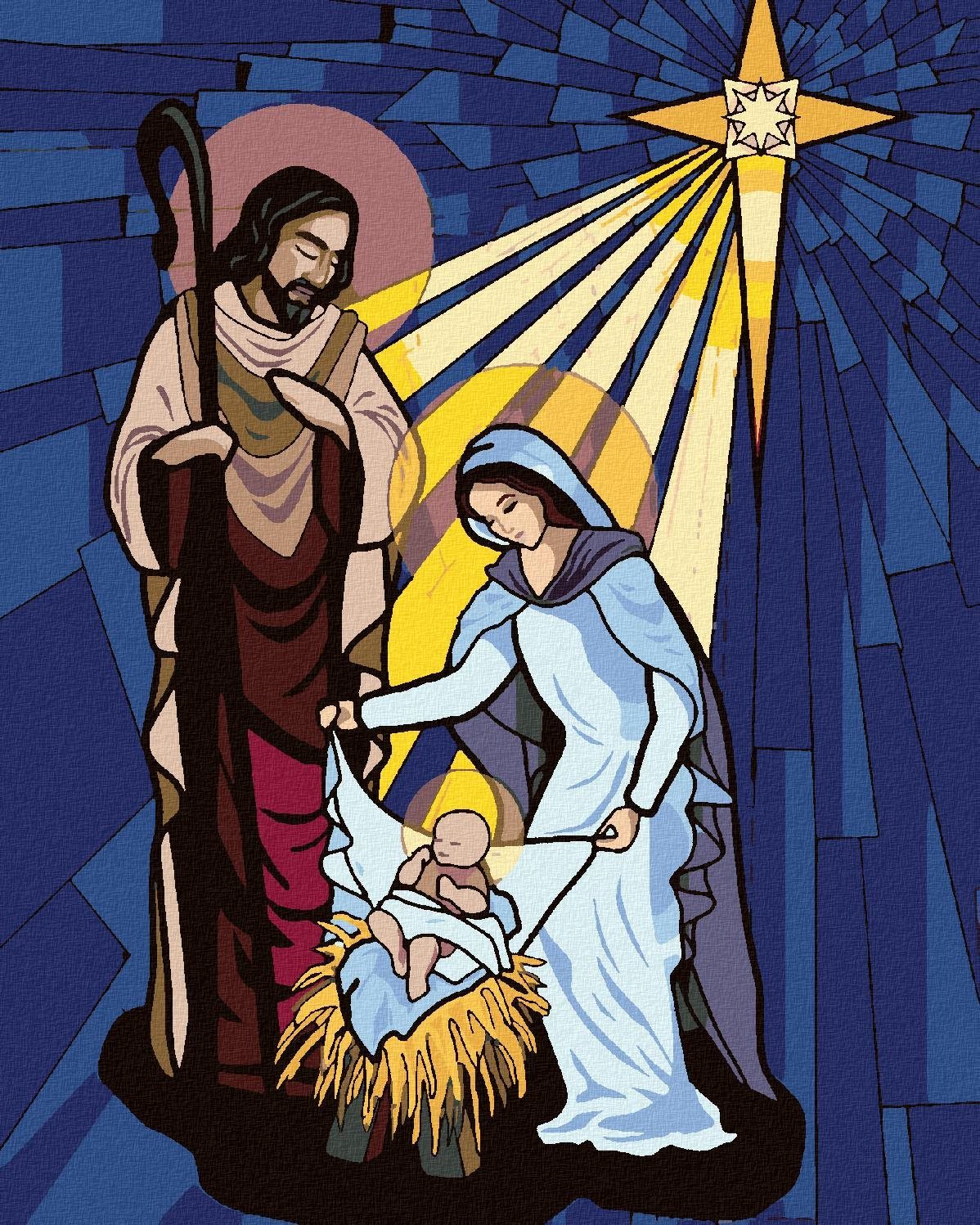 Zuty - Malování Podle Čísel - Svatá Rodina, 40X50 Cm, Plátno