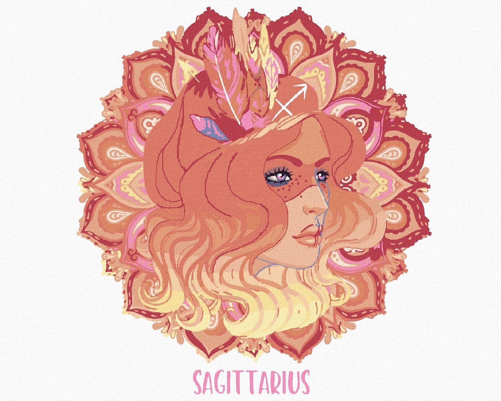 Zuty - Malování Podle Čísel - Žena Střelec, 40X50 Cm, Plátno