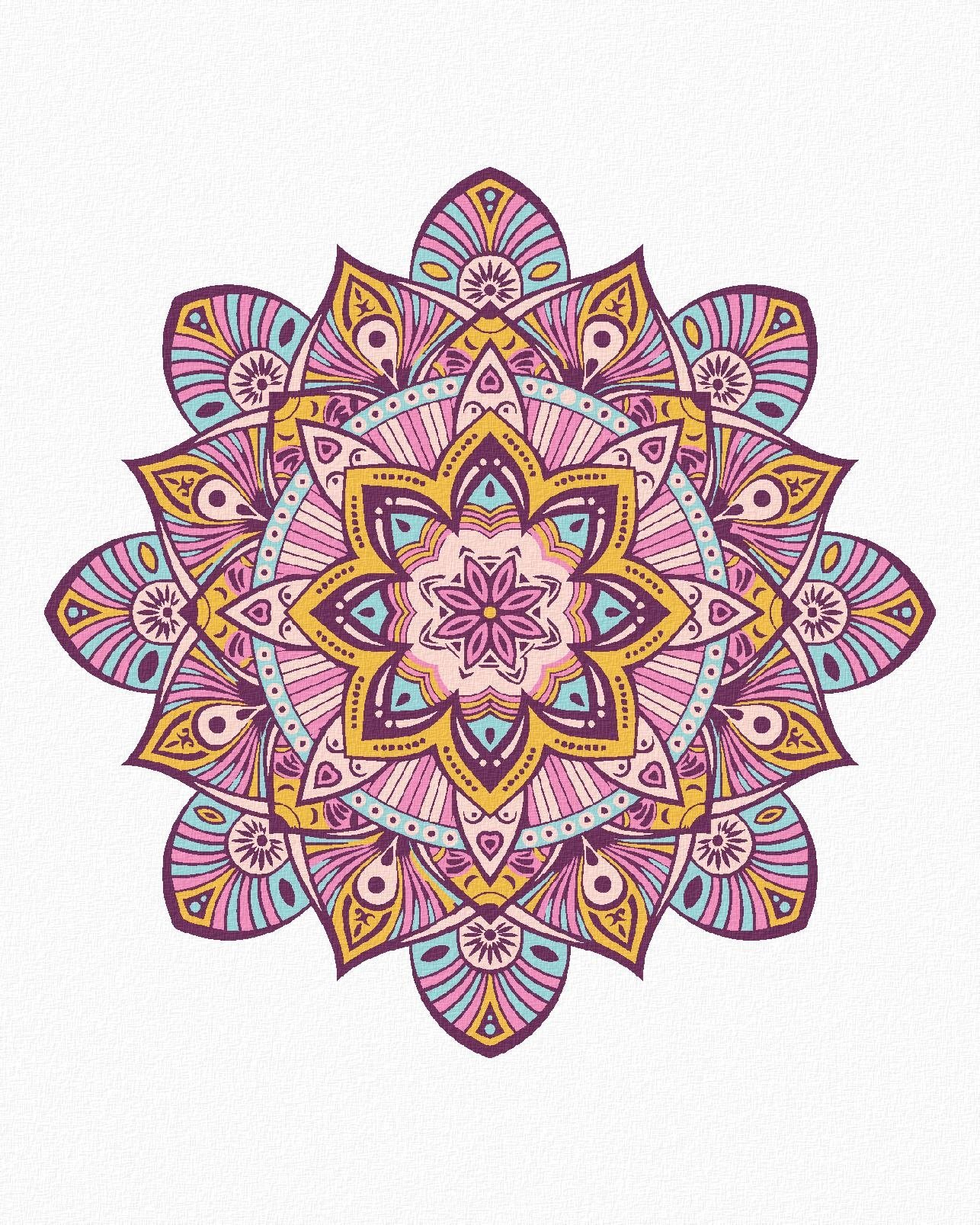 Zuty - Malování Podle Čísel - Mandala Vii, 40X50 Cm, Plátno