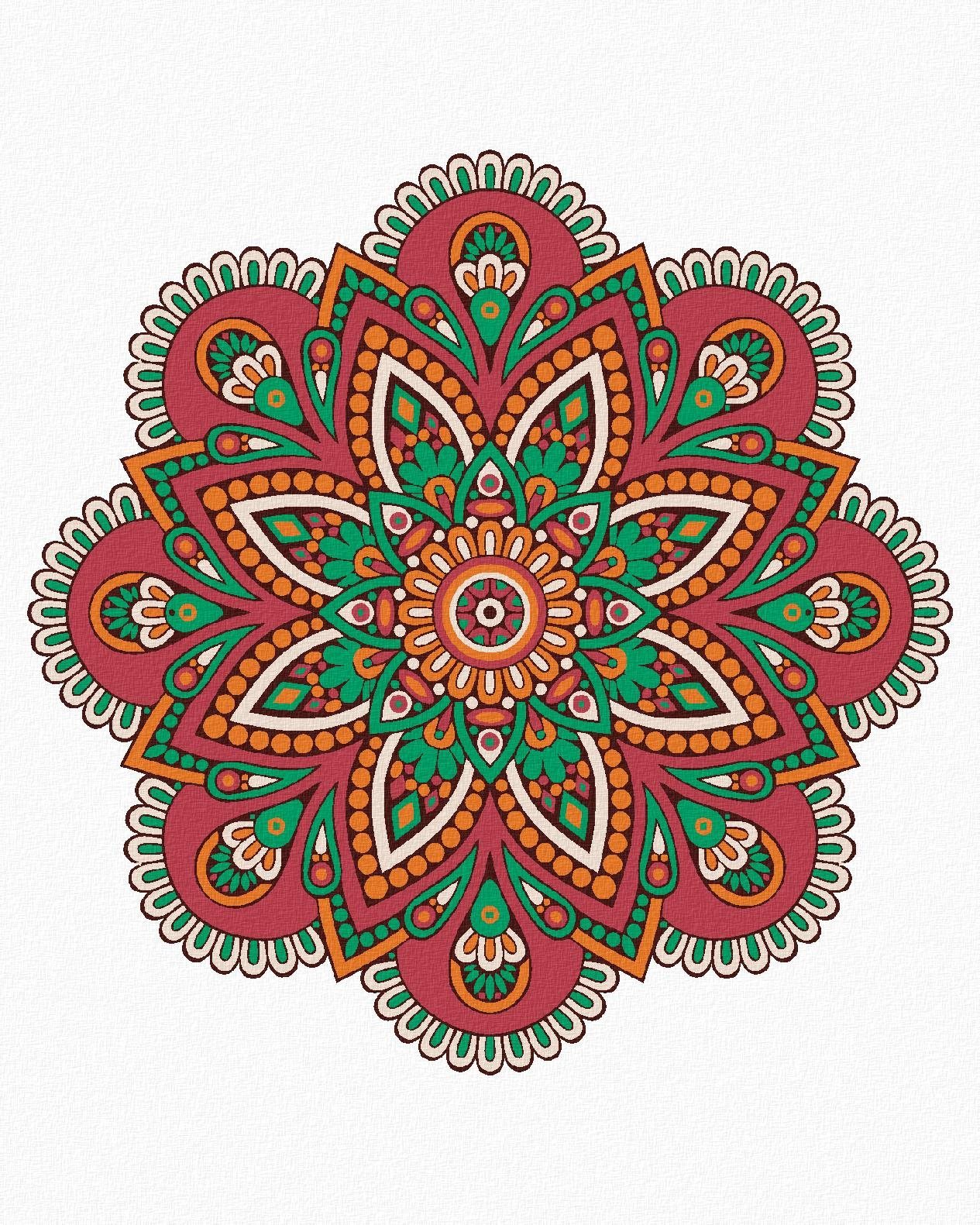 Zuty - Malování Podle Čísel - Mandala Vi, 80X100 Cm, Plátno