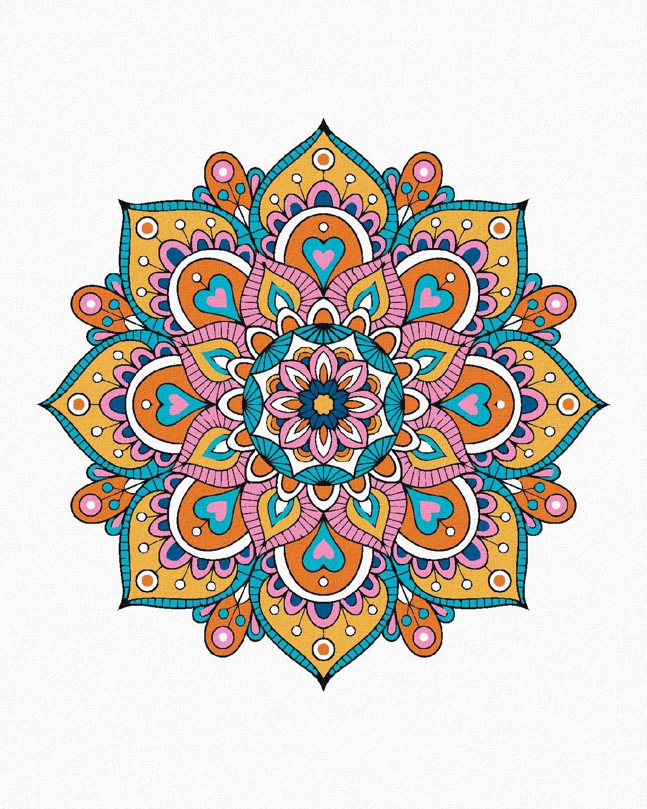 Zuty - Malování Podle Čísel - Mandala Iii, 40X50 Cm, Plátno+Rám