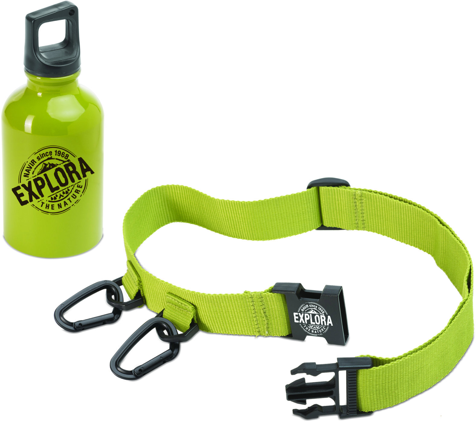 Navir Explora Hliníková lahev na pití, 300 ml, opasek