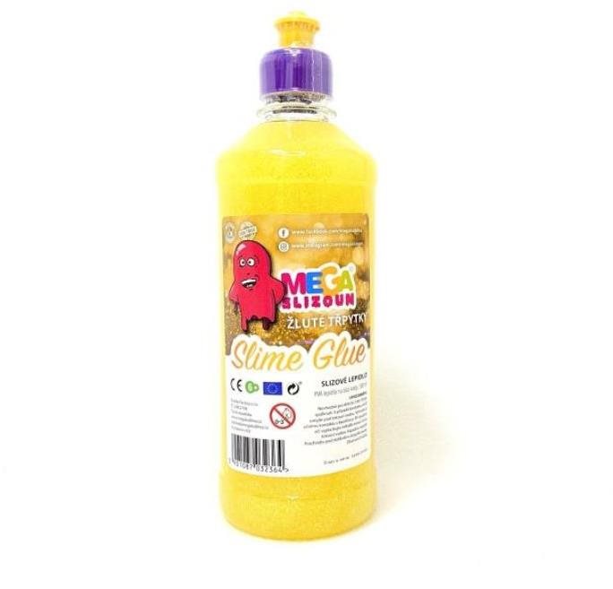Megaslizoun - pva slizové lepidlo žluté třpytky 500ml