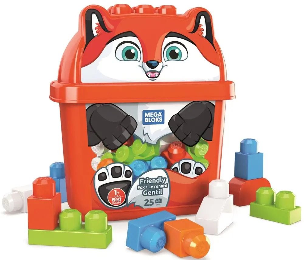 Mega Bloks kyblík s kostkami - Liška