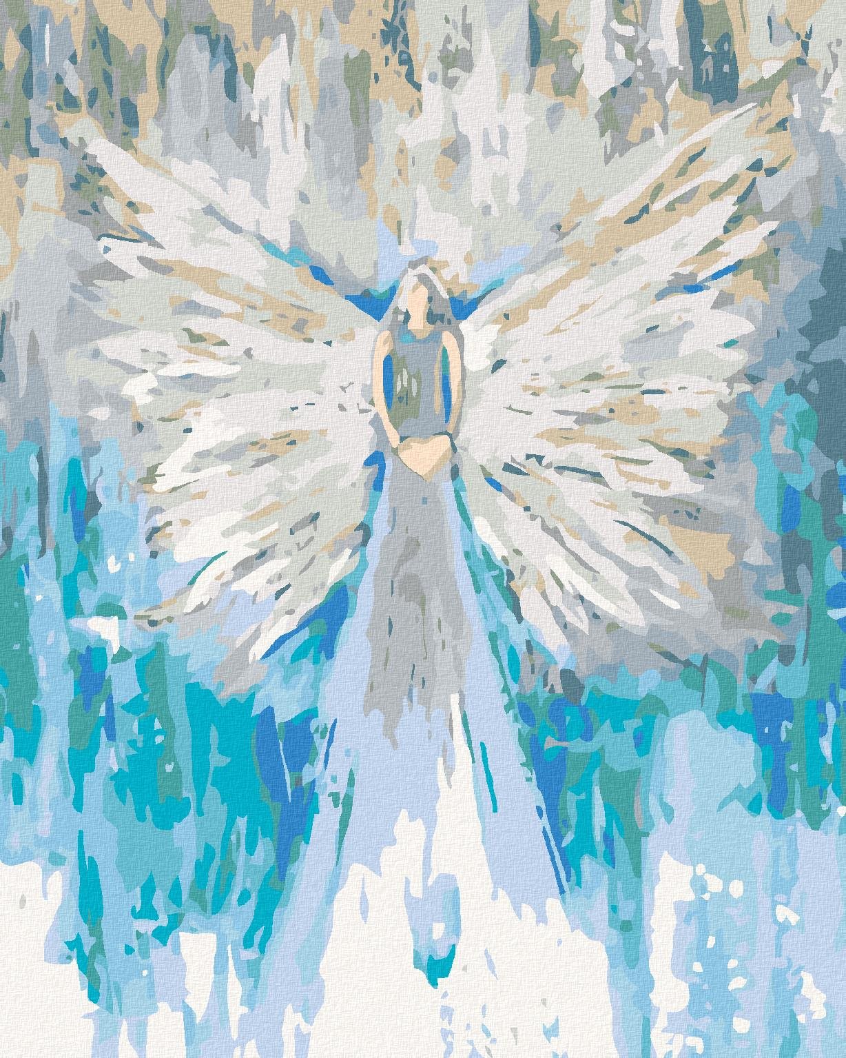 Malování podle čísel - Andělé od Lenky - Love angel, 80x100 cm, bez rámu a bez vypnutí plátna