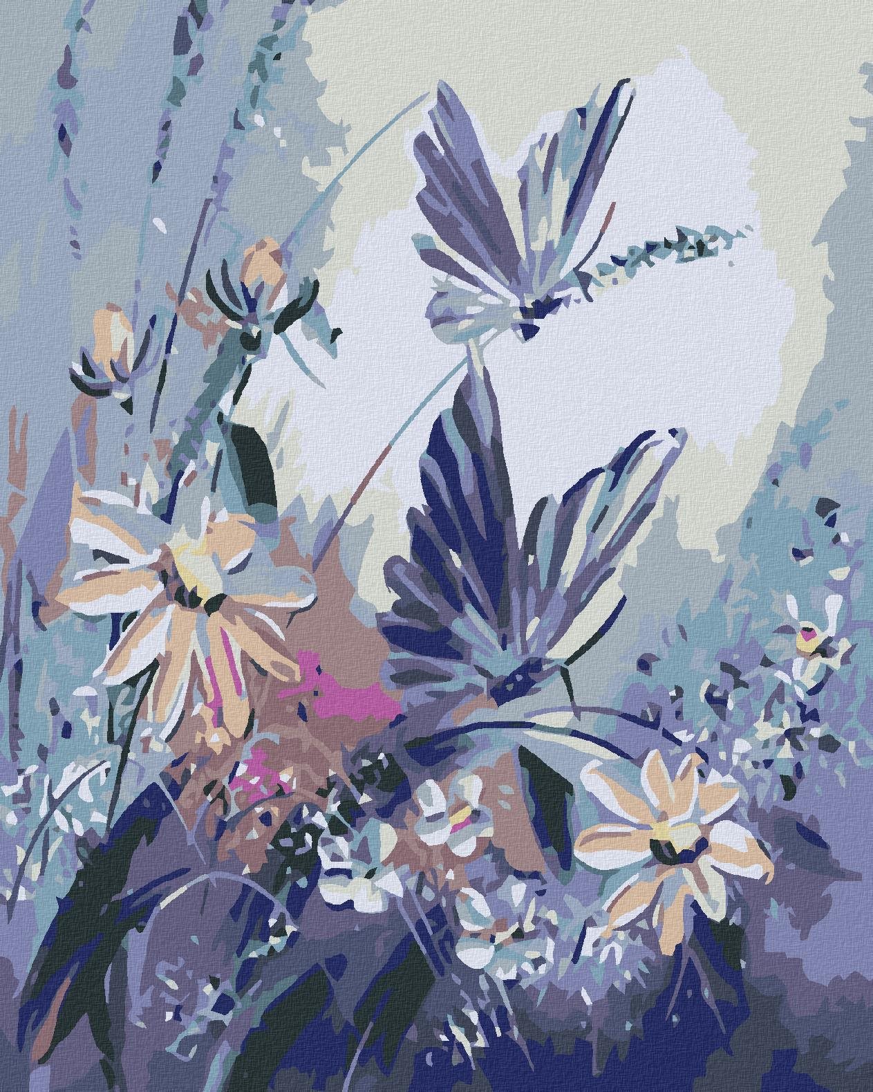 Malování podle čísel - Motýli, 40x50 cm, vypnuté plátno na rám