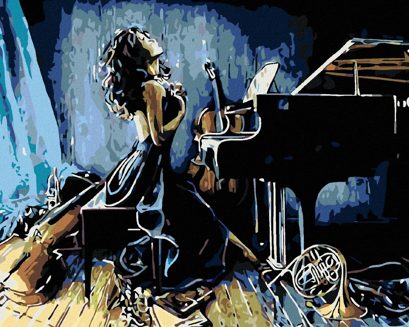 Malování podle čísel - Umělkyně, 100x80 cm, vypnuté plátno na rám