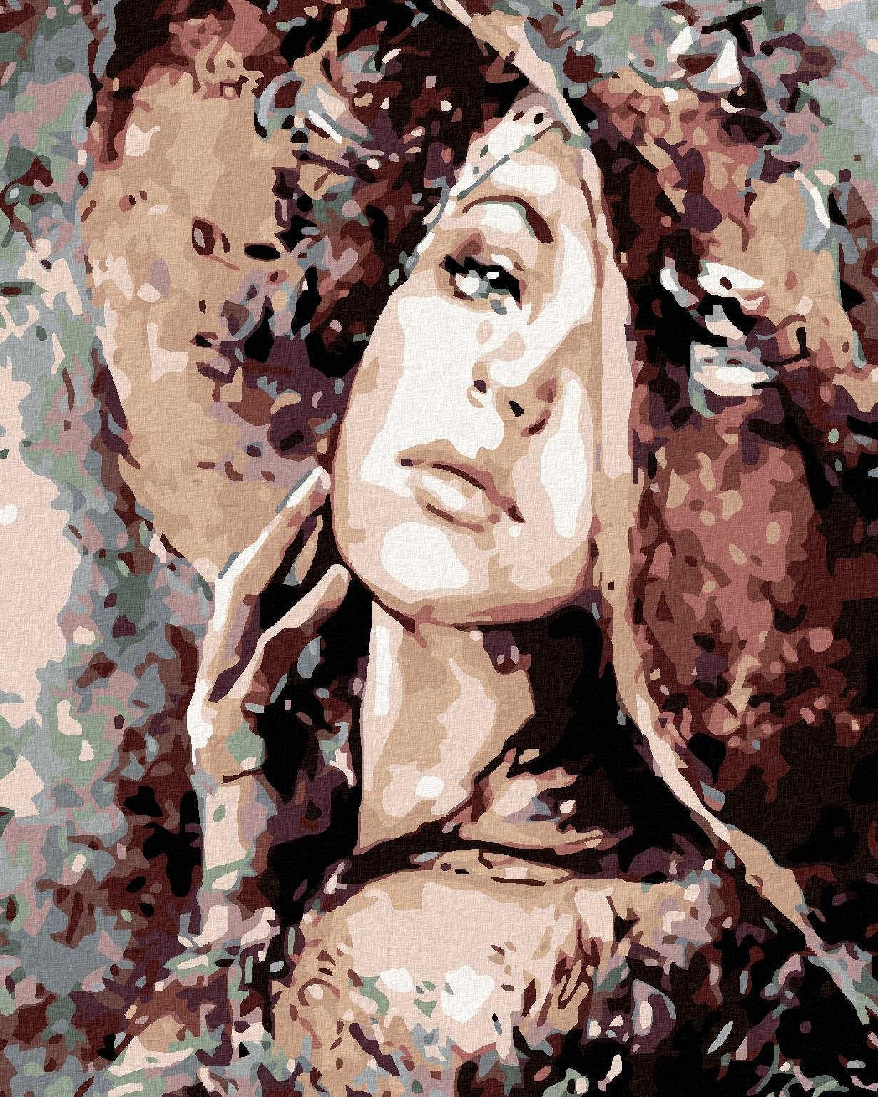 Malování podle čísel - Zasněná, 80x100 cm, vypnuté plátno na rám