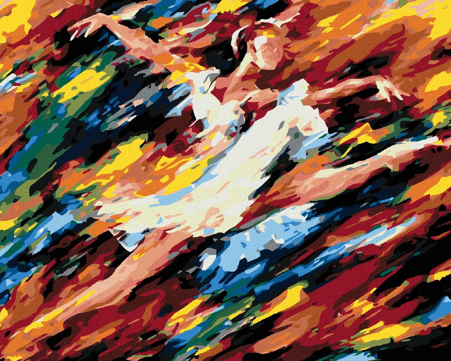 Malování podle čísel - Tanečnice, 50x40 cm, vypnuté plátno na rám