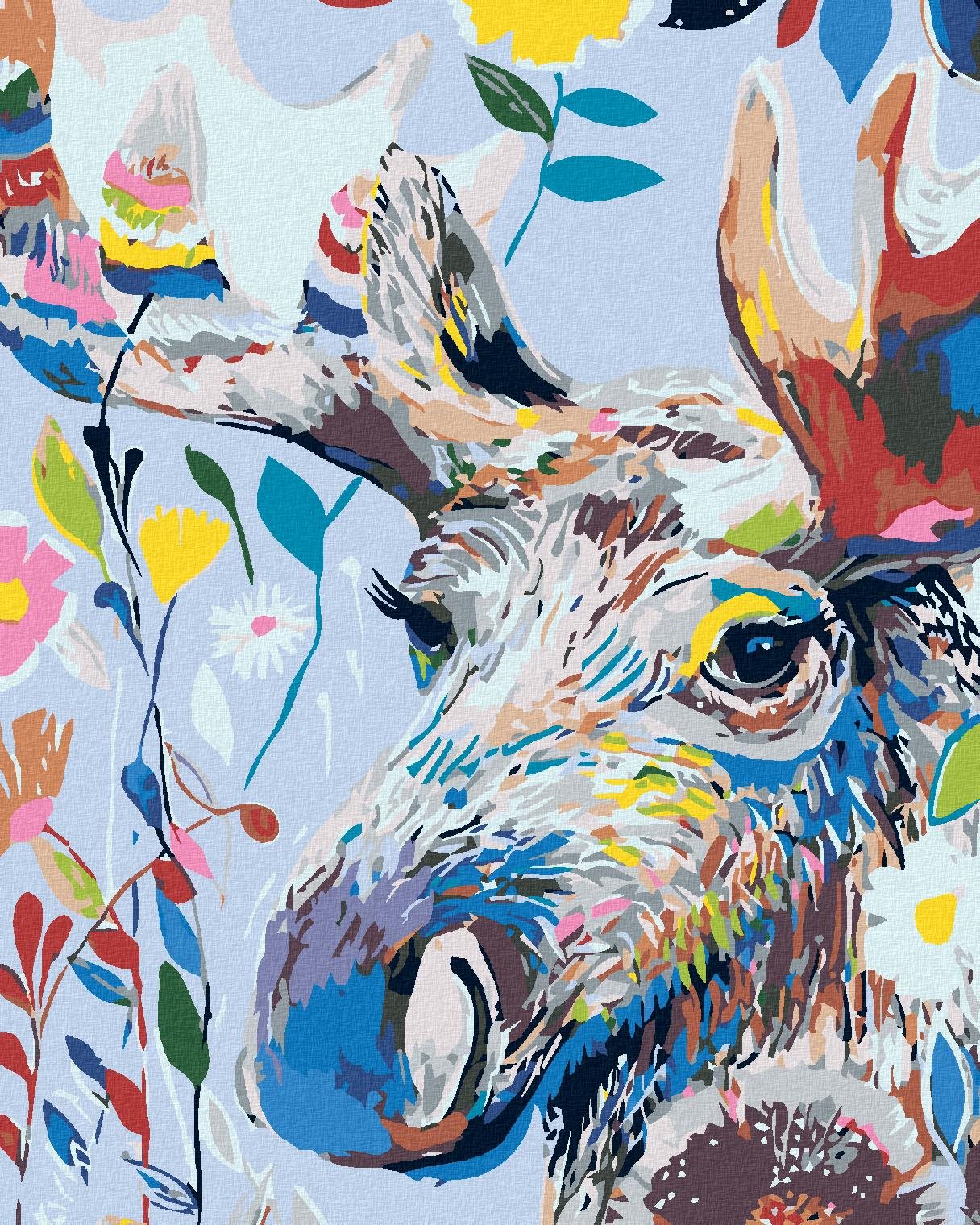Malování podle čísel - Květinový los, 80x100 cm, bez rámu a bez vypnutí plátna