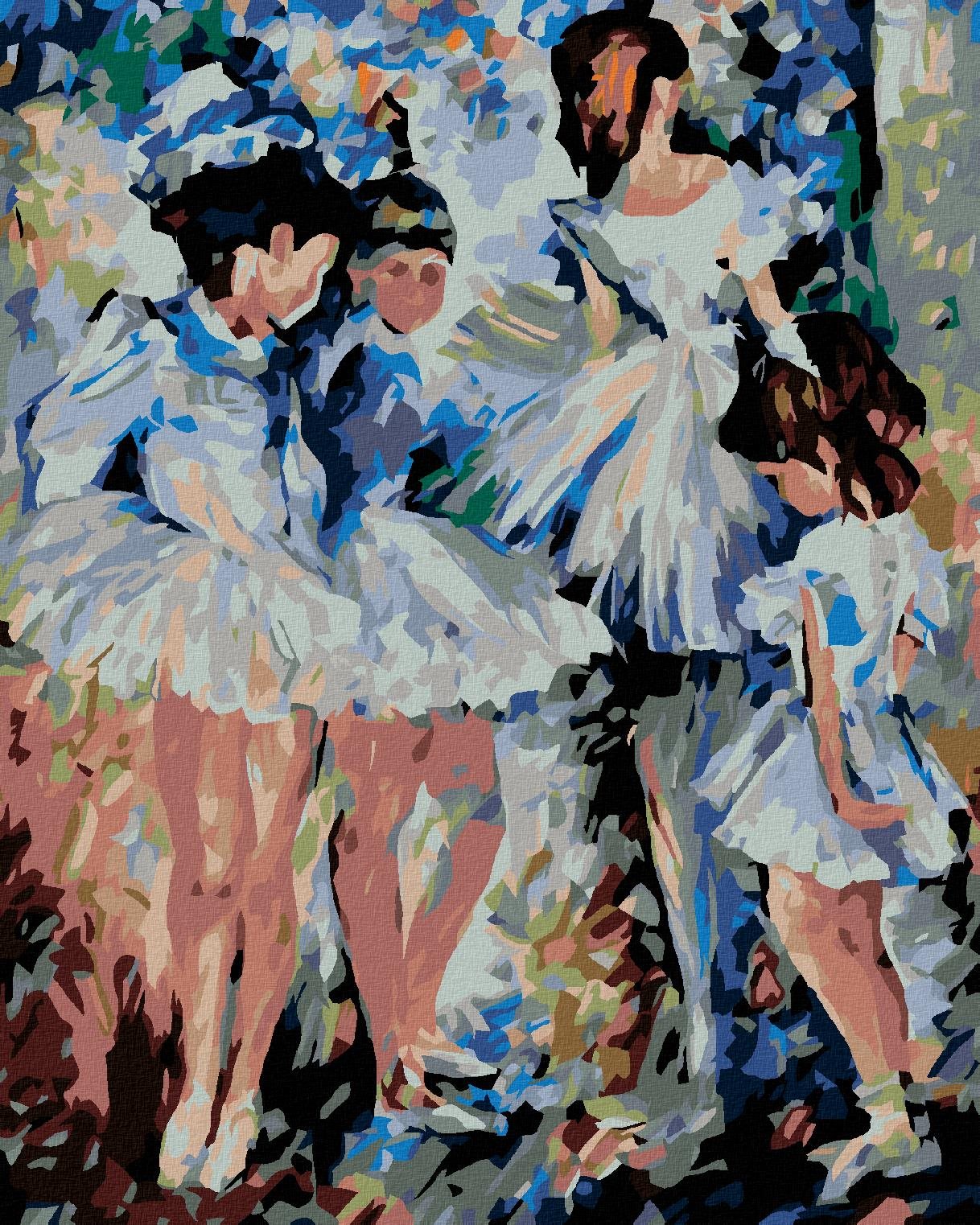 Malování podle čísel - Malé baletky, 40x50 cm, vypnuté plátno na rám
