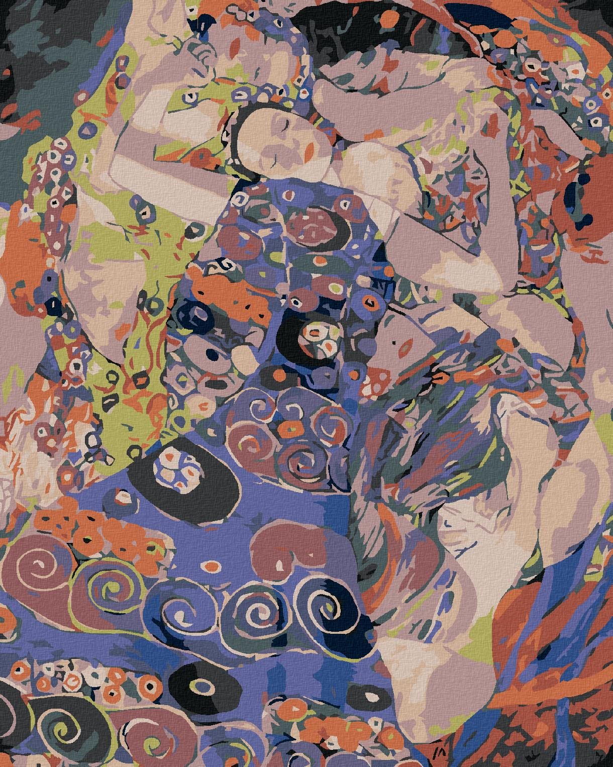 Malování podle čísel - Virgin (Gustav Klimt), 80x100 cm, bez rámu a bez vypnutí plátna