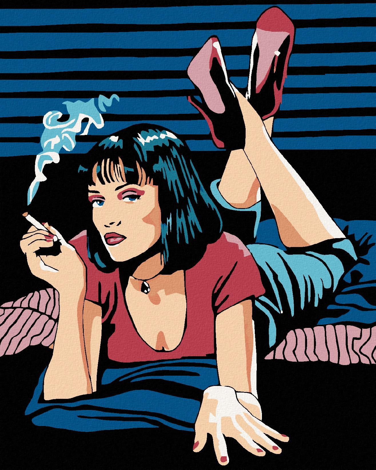 Malování podle čísel - Mia Wallace, 40x50 cm, vypnuté plátno na rám