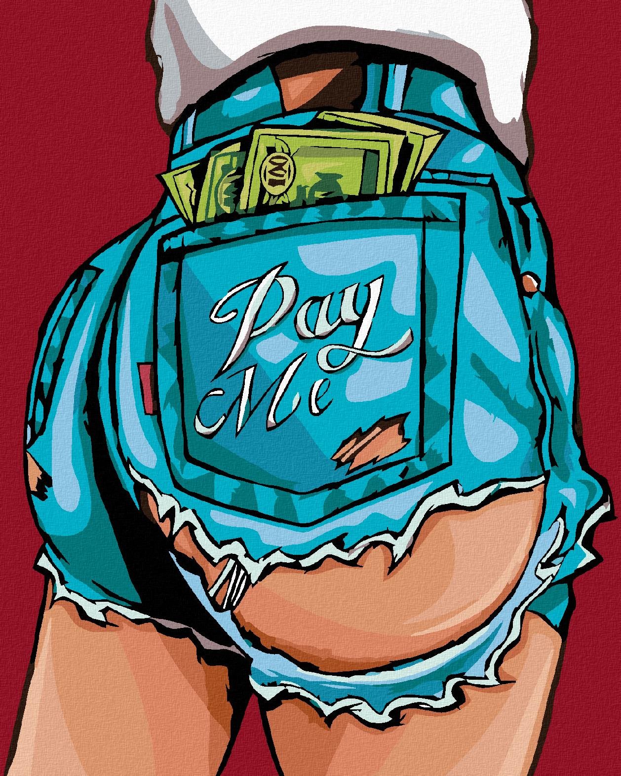 Malování podle čísel - Šortky, 40x50 cm, vypnuté plátno na rám