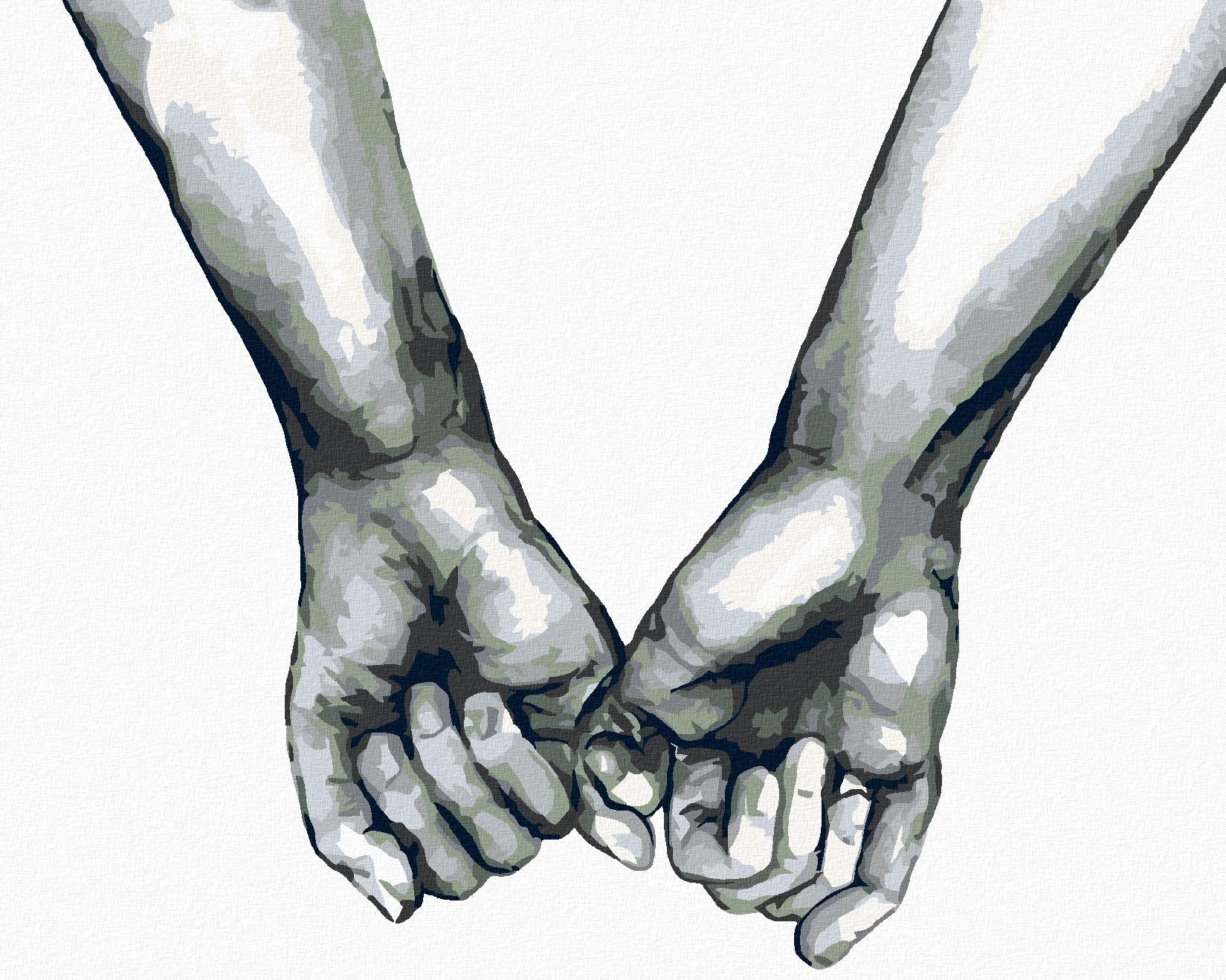 Malování podle čísel - Za malíčky, 100x80 cm, vypnuté plátno na rám