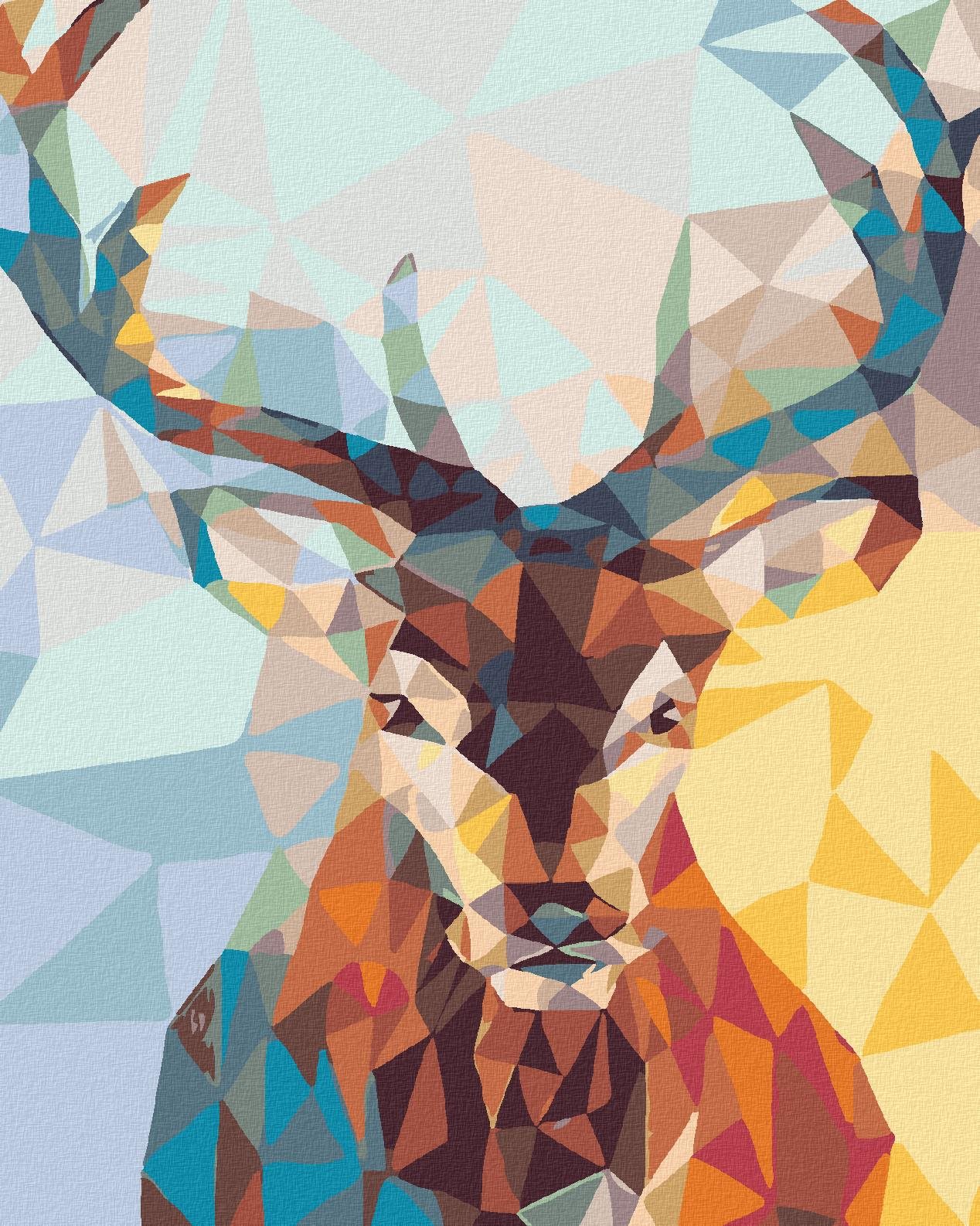 Malování podle čísel - Jelen, 80x100 cm, vypnuté plátno na rám