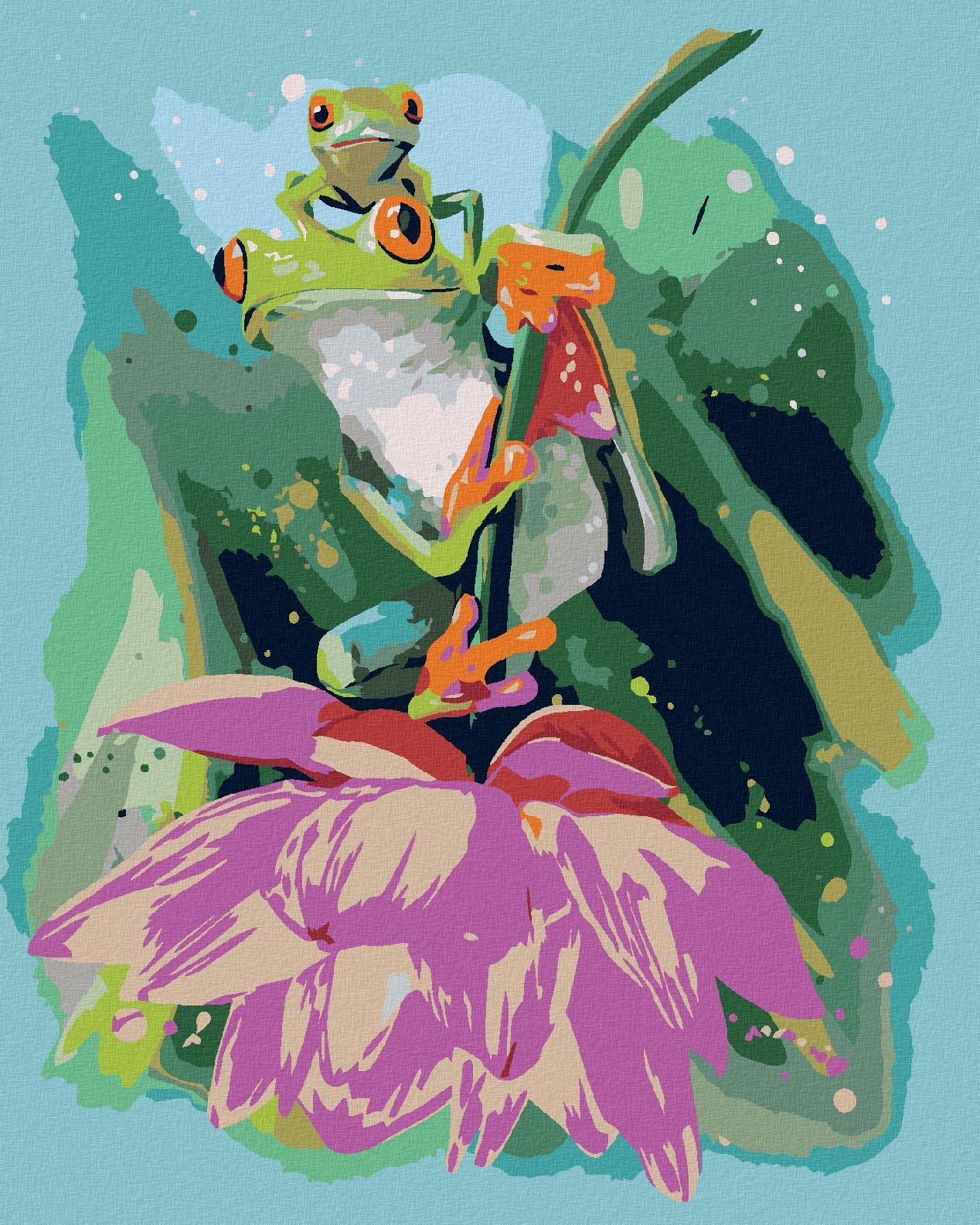 Malování podle čísel - Rosničky, 80x100 cm, vypnuté plátno na rám