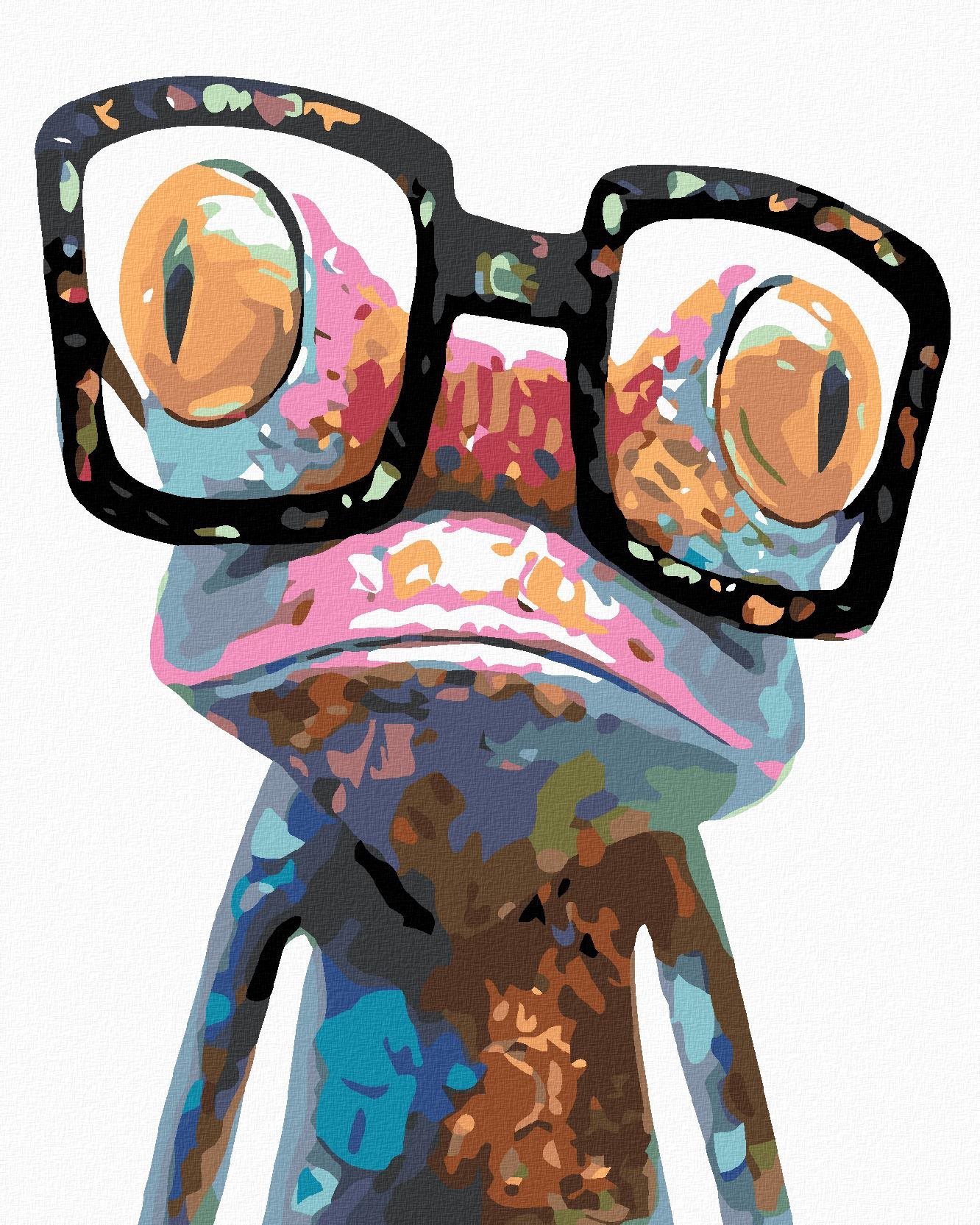 Malování podle čísel - Žába, 80x100 cm, vypnuté plátno na rám