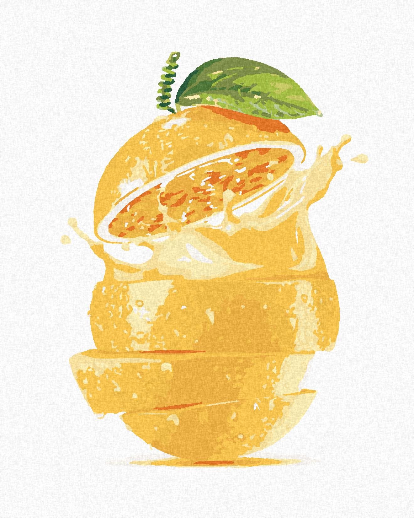 Malování podle čísel - Citron, 40x50 cm, bez rámu a bez vypnutí plátna