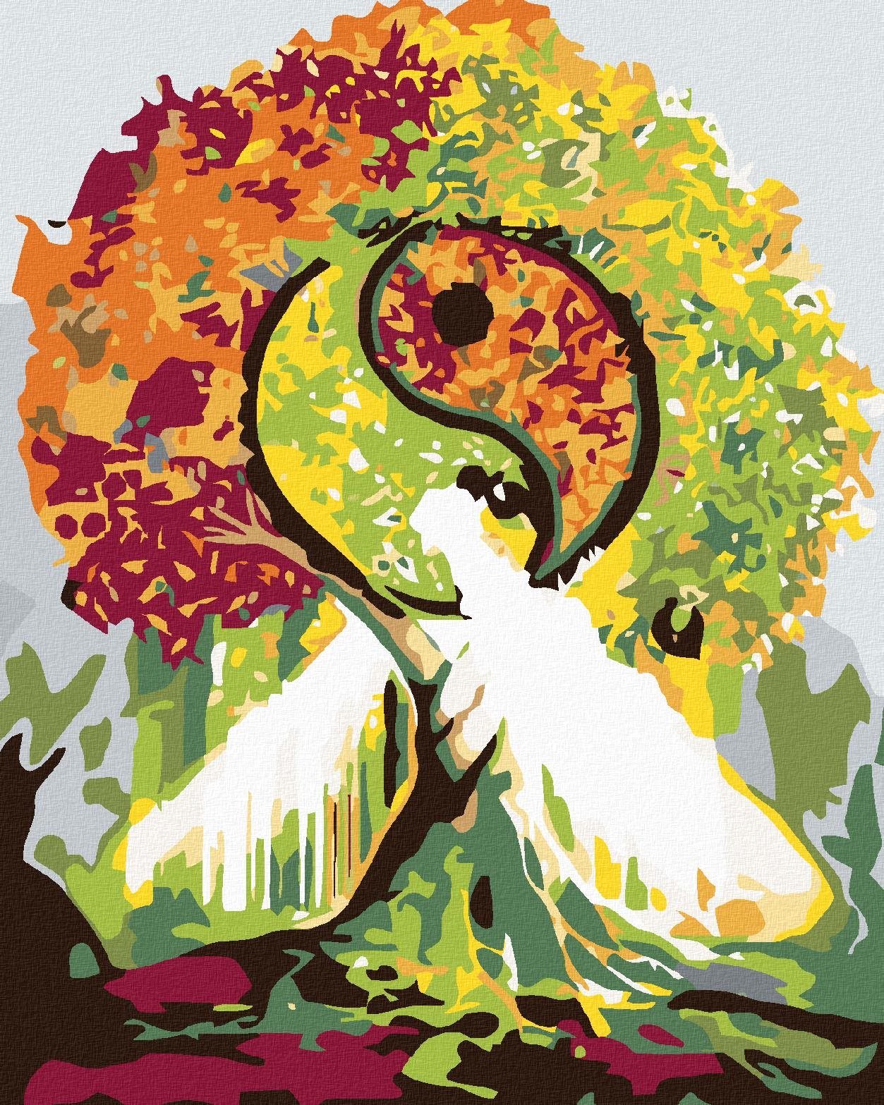 Malování podle čísel - Jin Jang, 80x100 cm, vypnuté plátno na rám