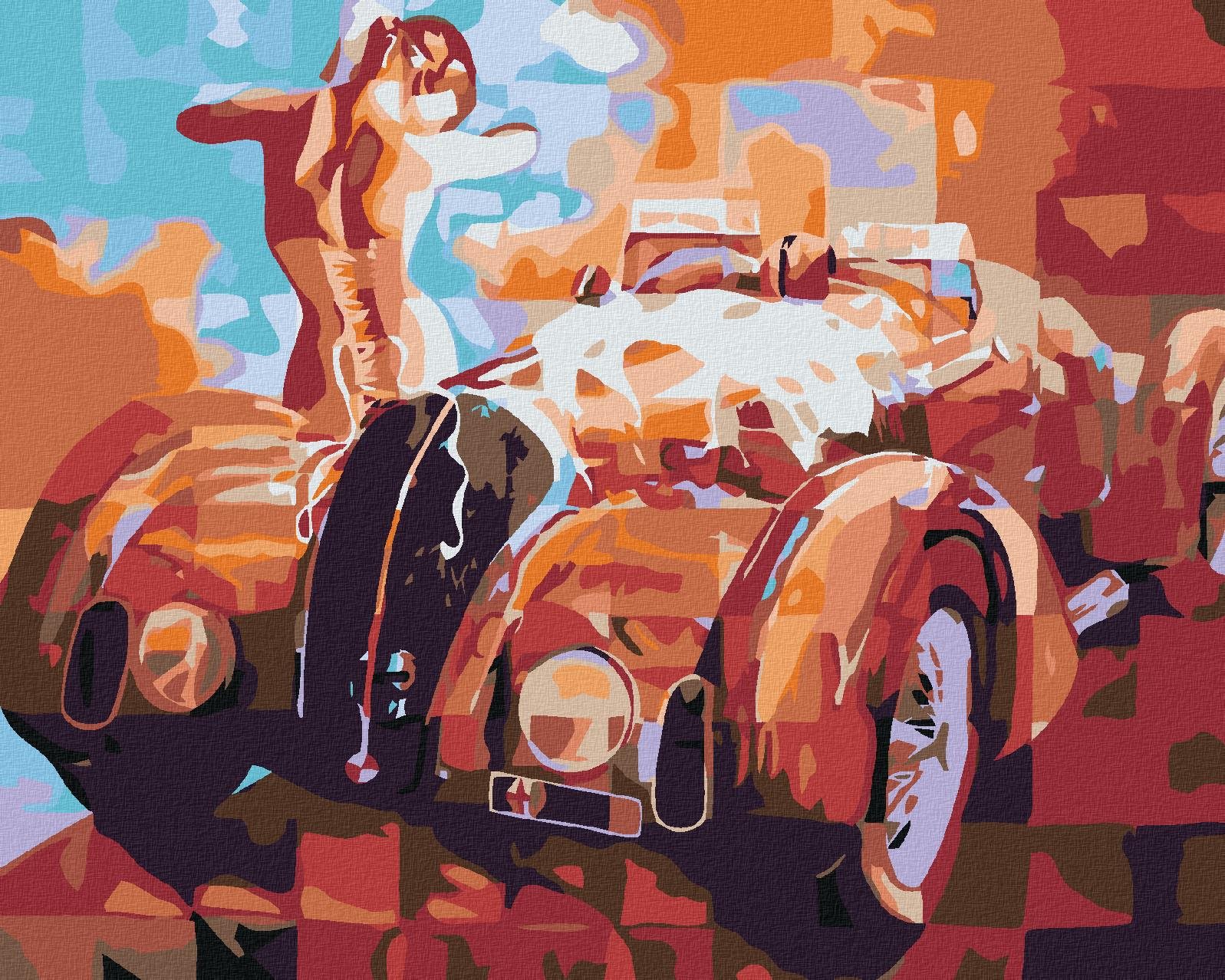 Malování podle čísel - Veterán, 100x80 cm, vypnuté plátno na rám