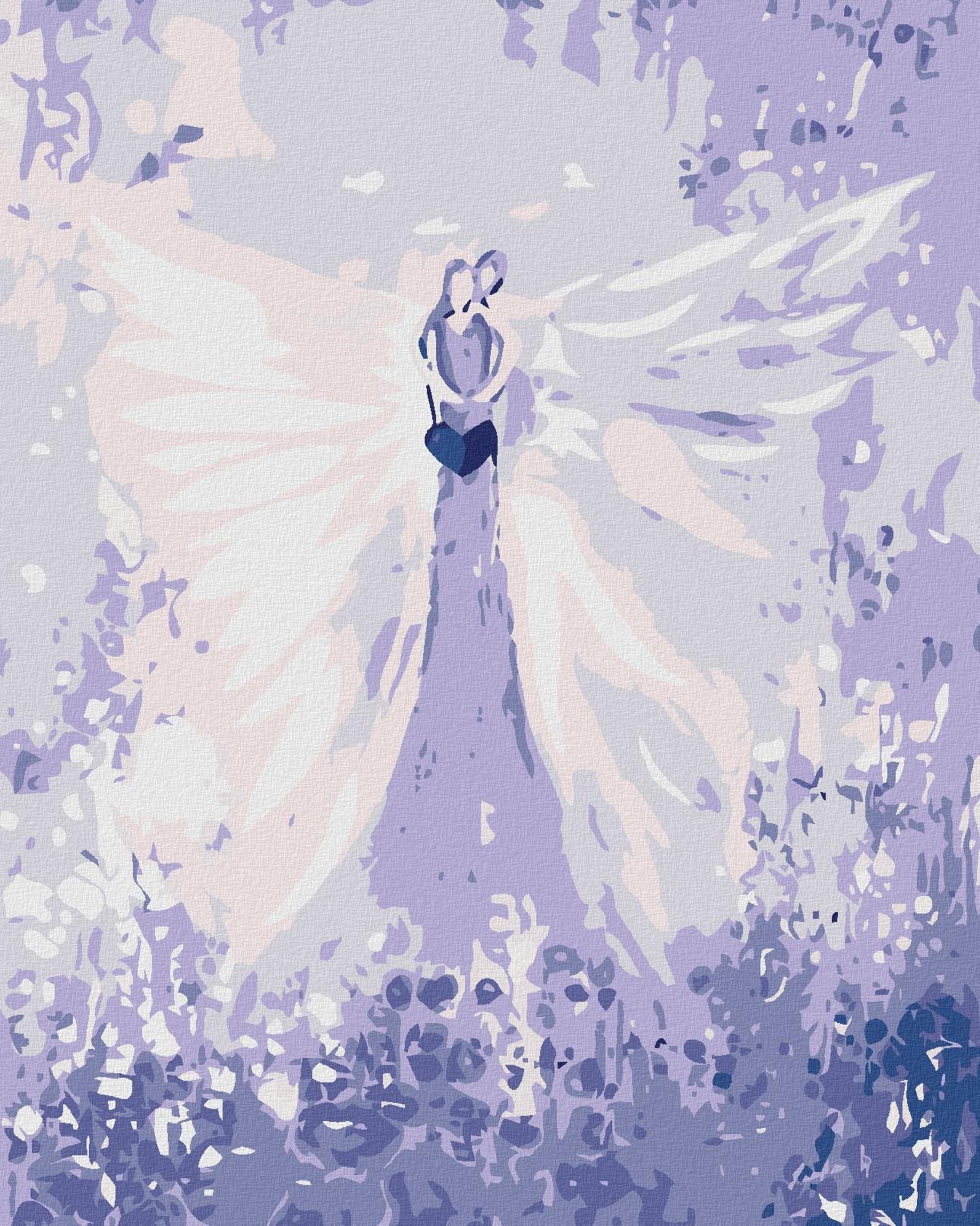 Malování podle čísel - Andělé od Lenky - Embrace angel, 40x50 cm, vypnuté plátno na rám