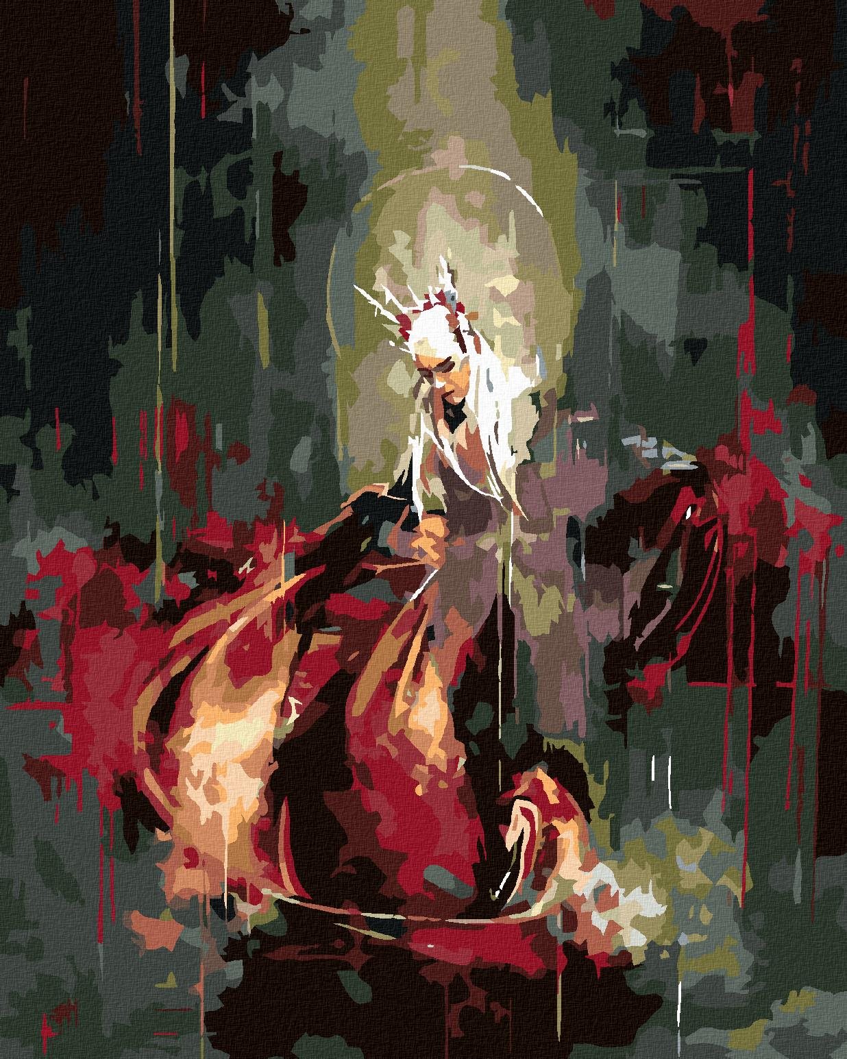 Malování podle čísel - Thranduil, 80x100 cm, bez rámu a bez vypnutí plátna