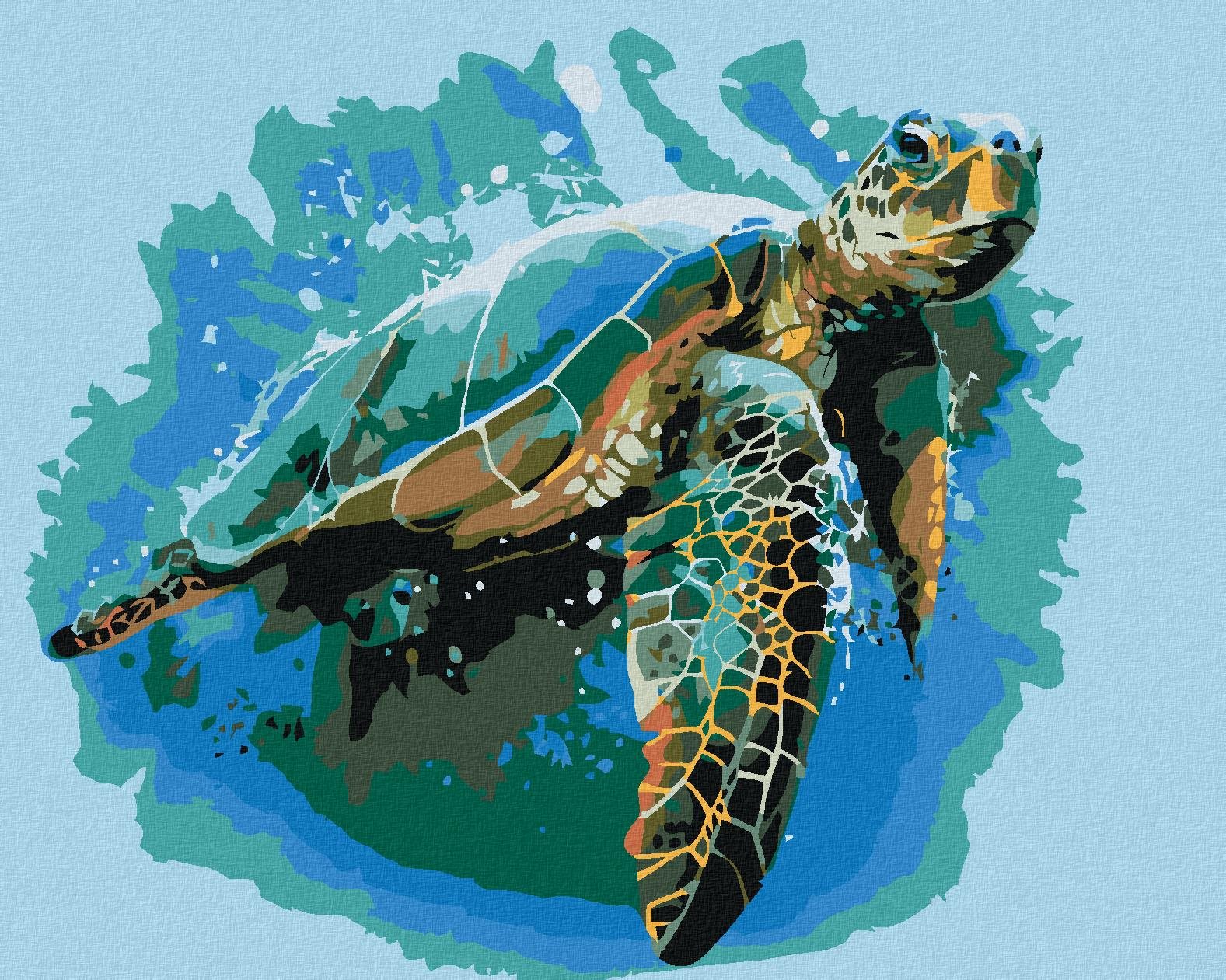 Malování podle čísel - Kareta obrovská, 100x80 cm, vypnuté plátno na rám