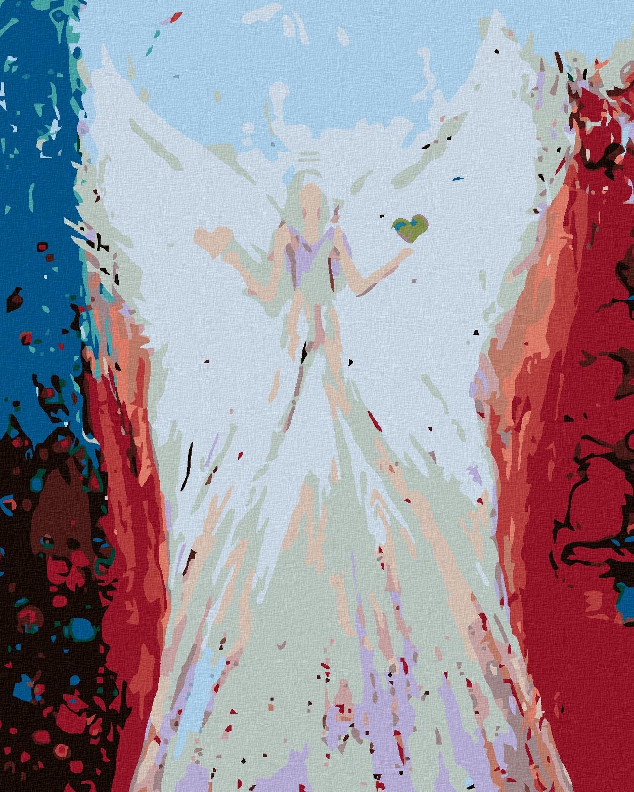 Malování podle čísel - Andělé od Lenky - Balance angel, 40x50 cm, vypnuté plátno na rám