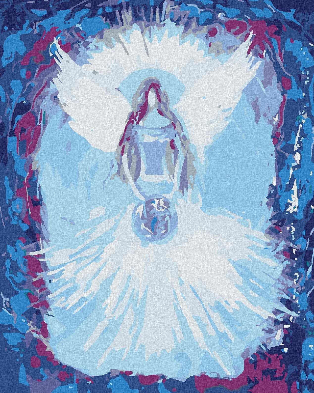 Malování podle čísel - Andělé od Lenka - Universe angel, 80x100 cm, bez rámu a bez vypnutí plátna