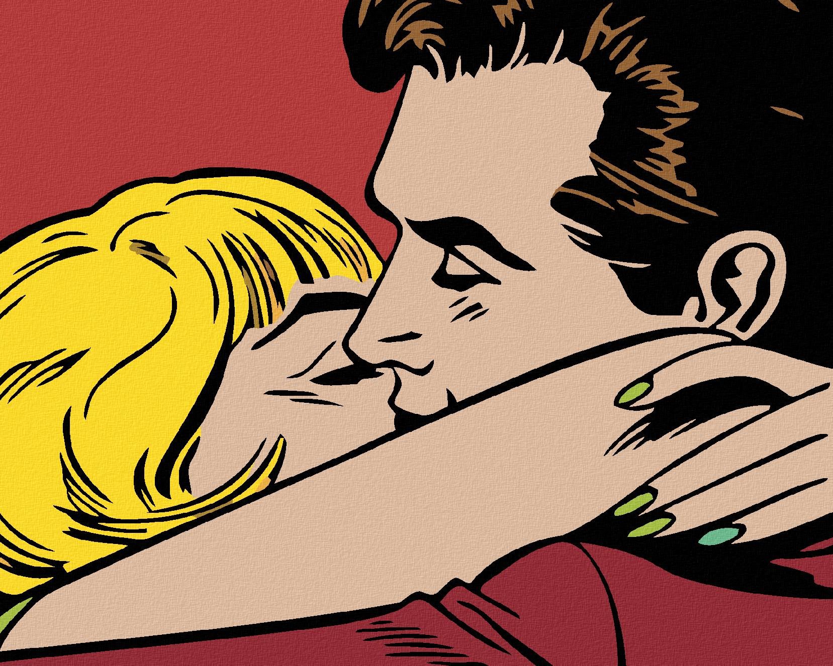 Malování podle čísel - V objetí, 50x40 cm, vypnuté plátno na rám